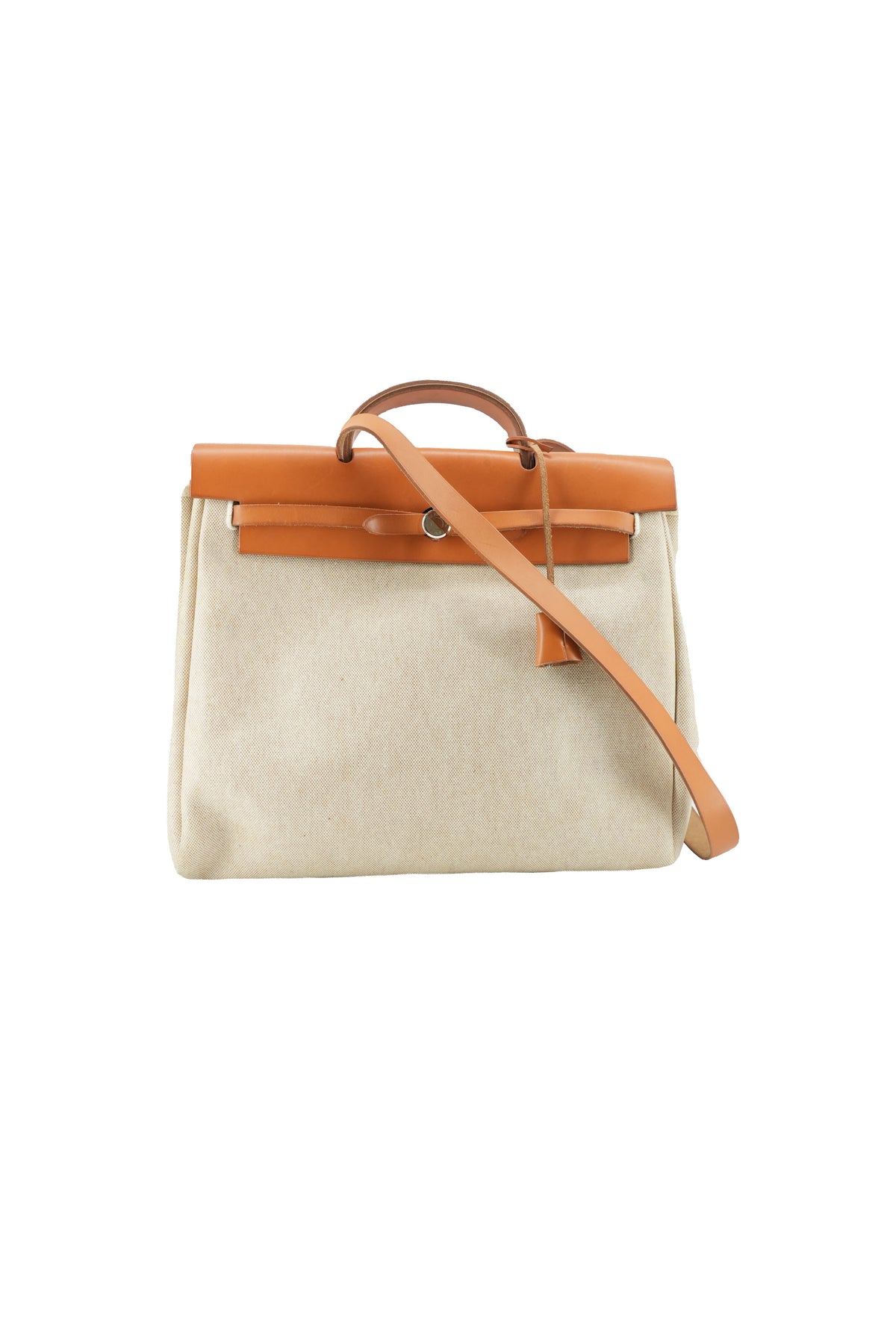 Hermès cream canvas Herbag with extra shell