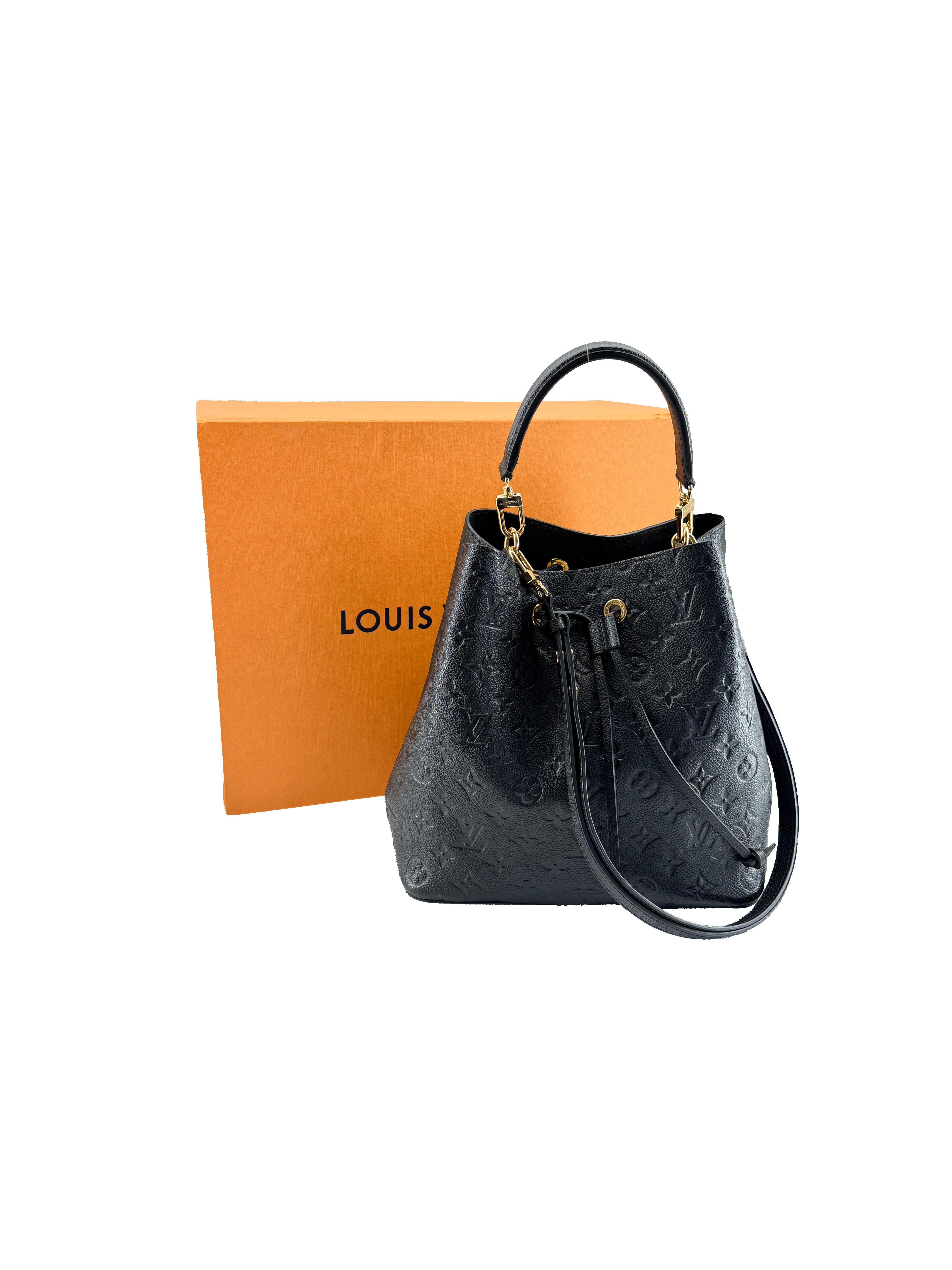 Louis Vuitton black empreinte leather NeoNoe MM NFC