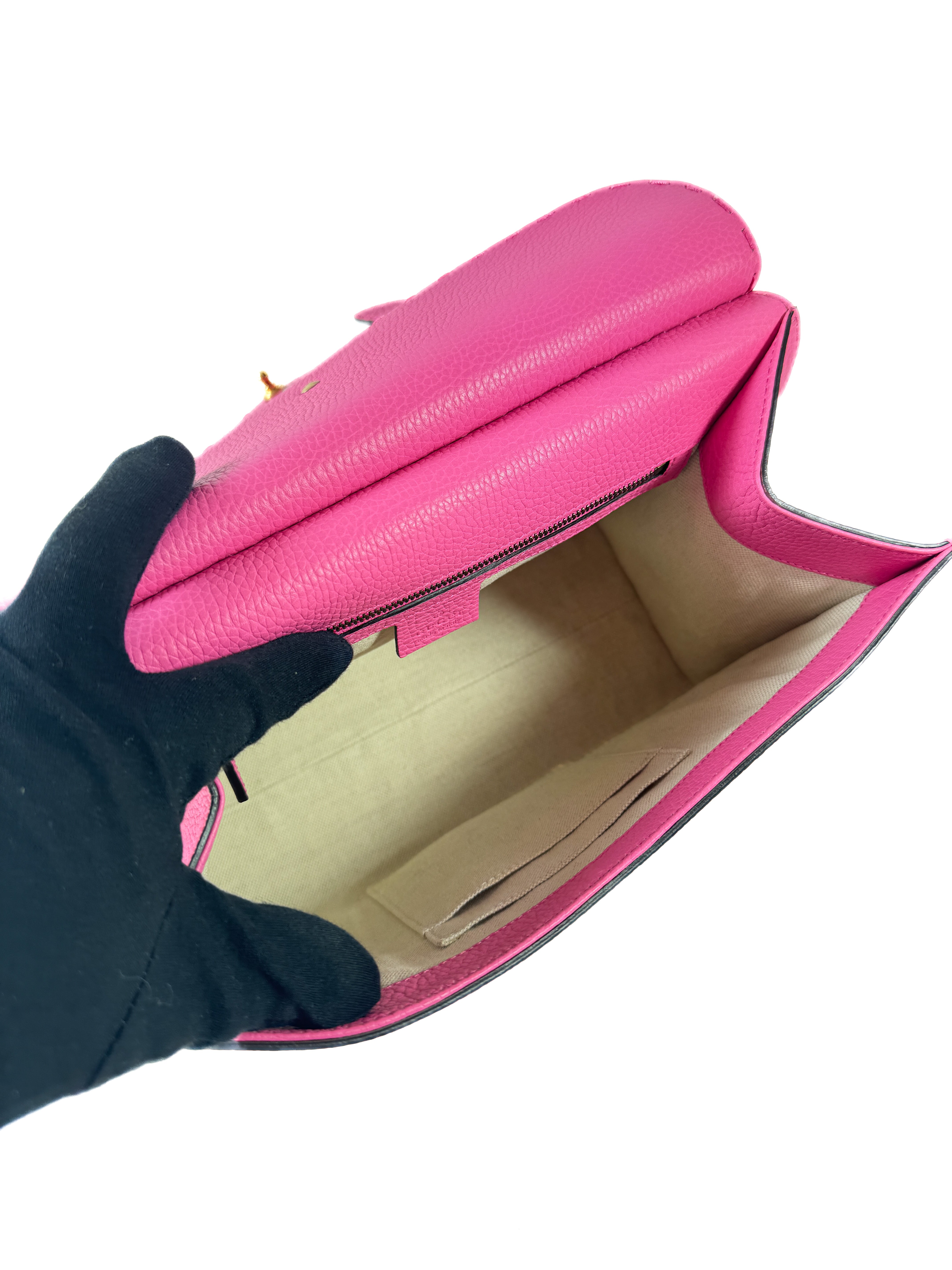 Gucci pink Marmont top handle bag 520981