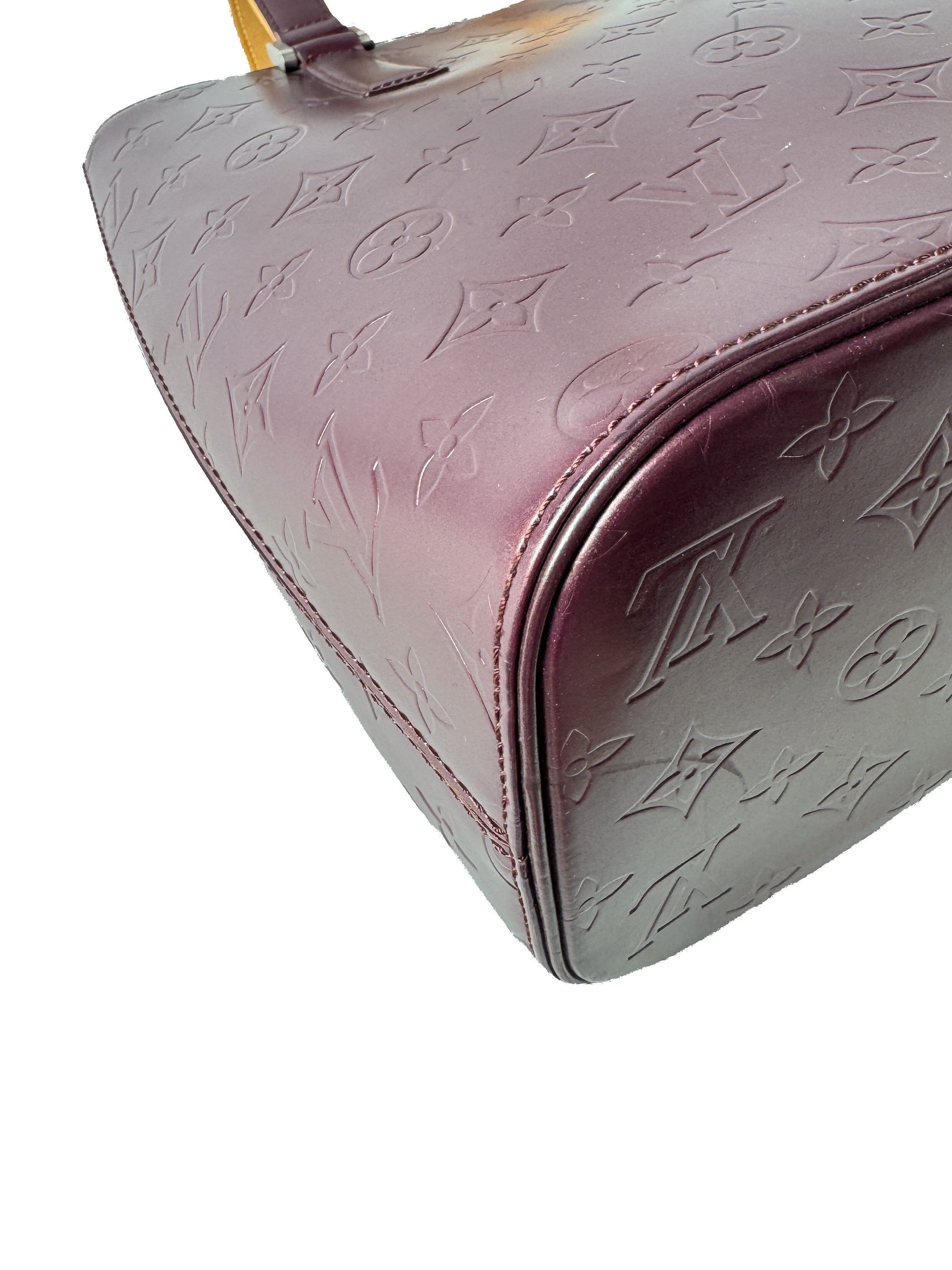 Louis Vuitton purple matte vernis Stockton tote CA0023