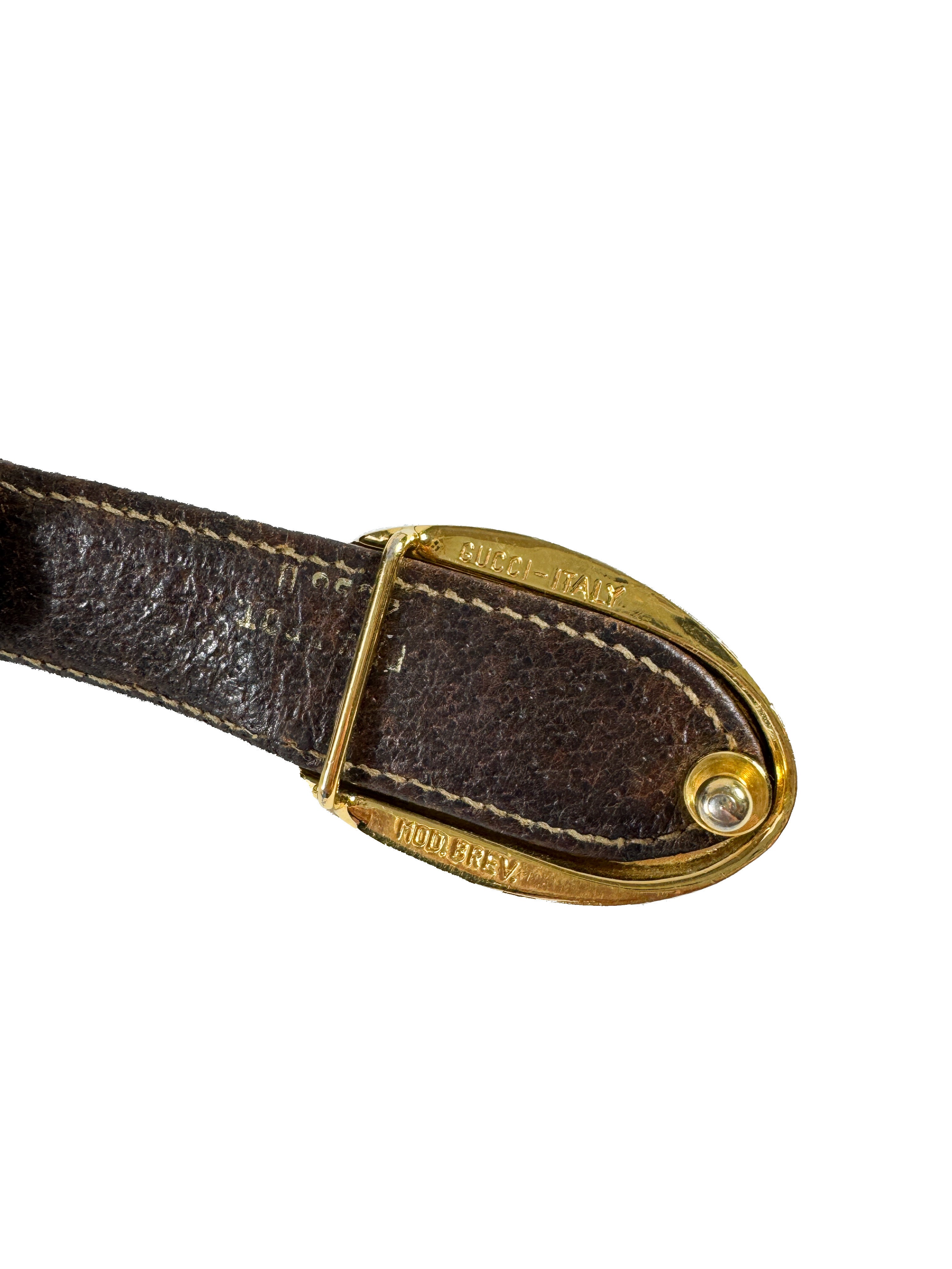 Gucci brown GG vintage monogram belt *as is*