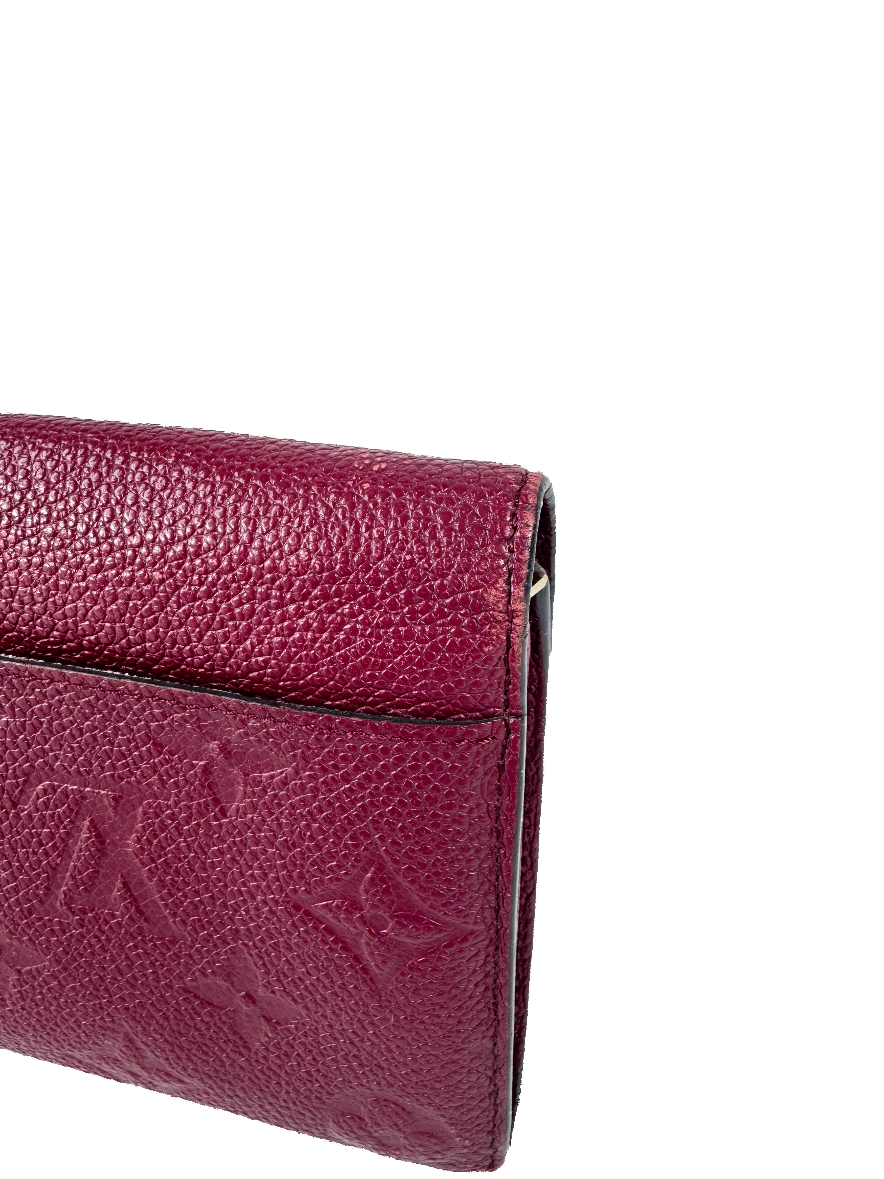 Louis Vuitton raisin monogram empriente Sarah wallet CA1165