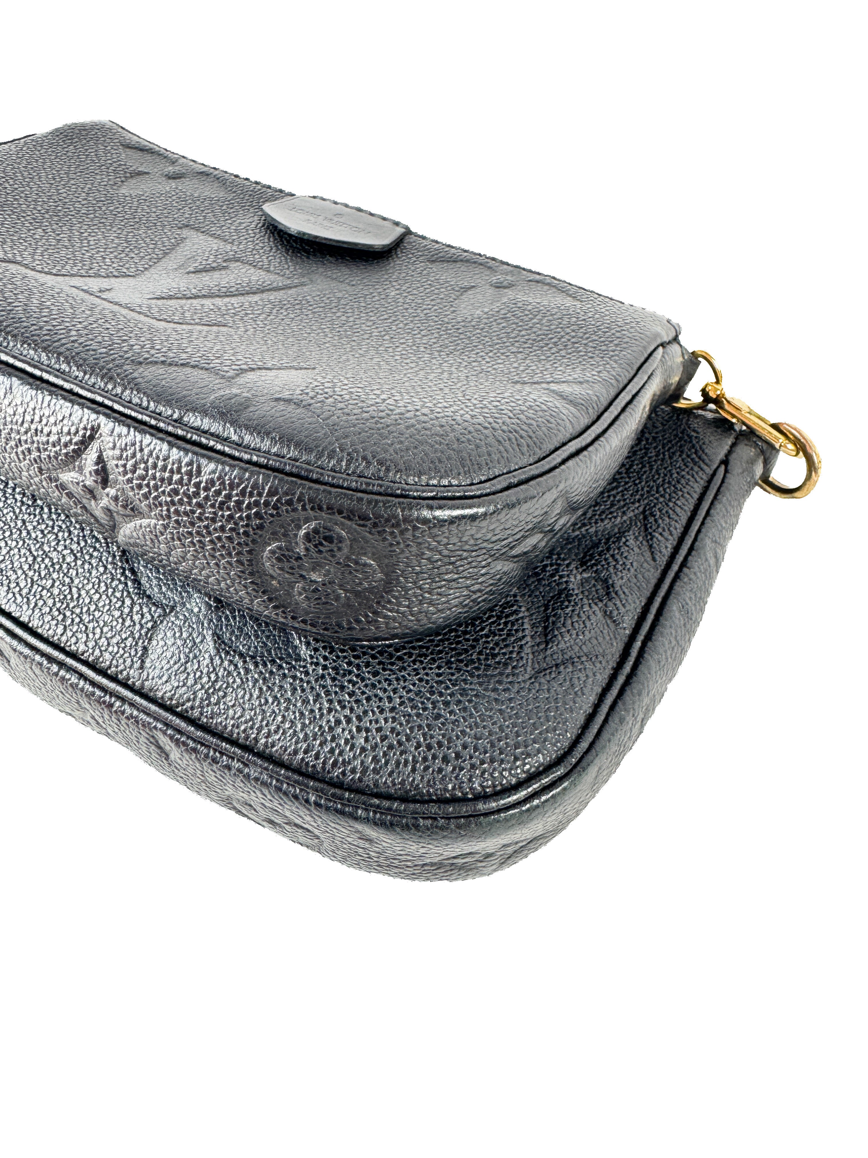 Louis Vuitton black empreinte giant multi pochette accessories (NFC)