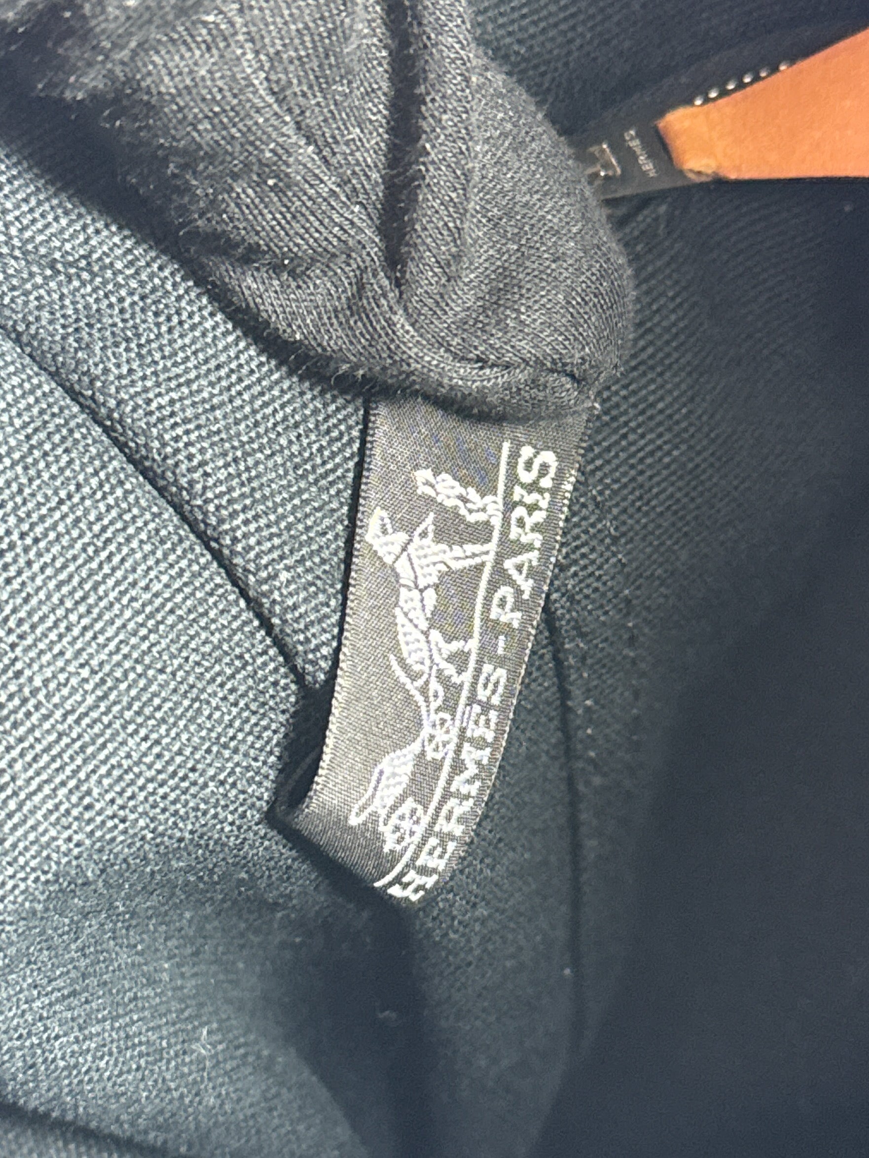 Hermès black/gray fourre tote PM