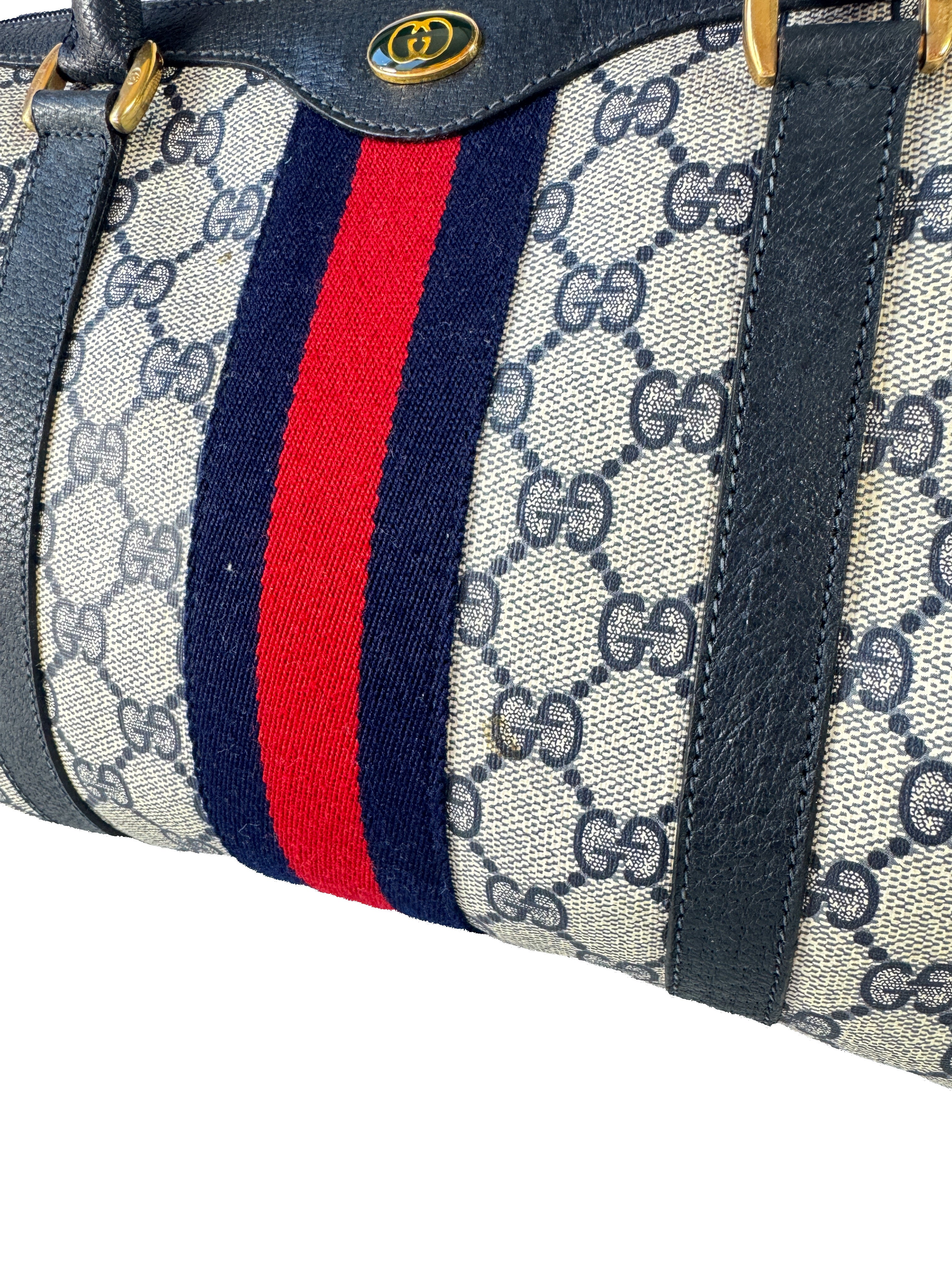 Gucci navy vintage boston bag 39-02-007