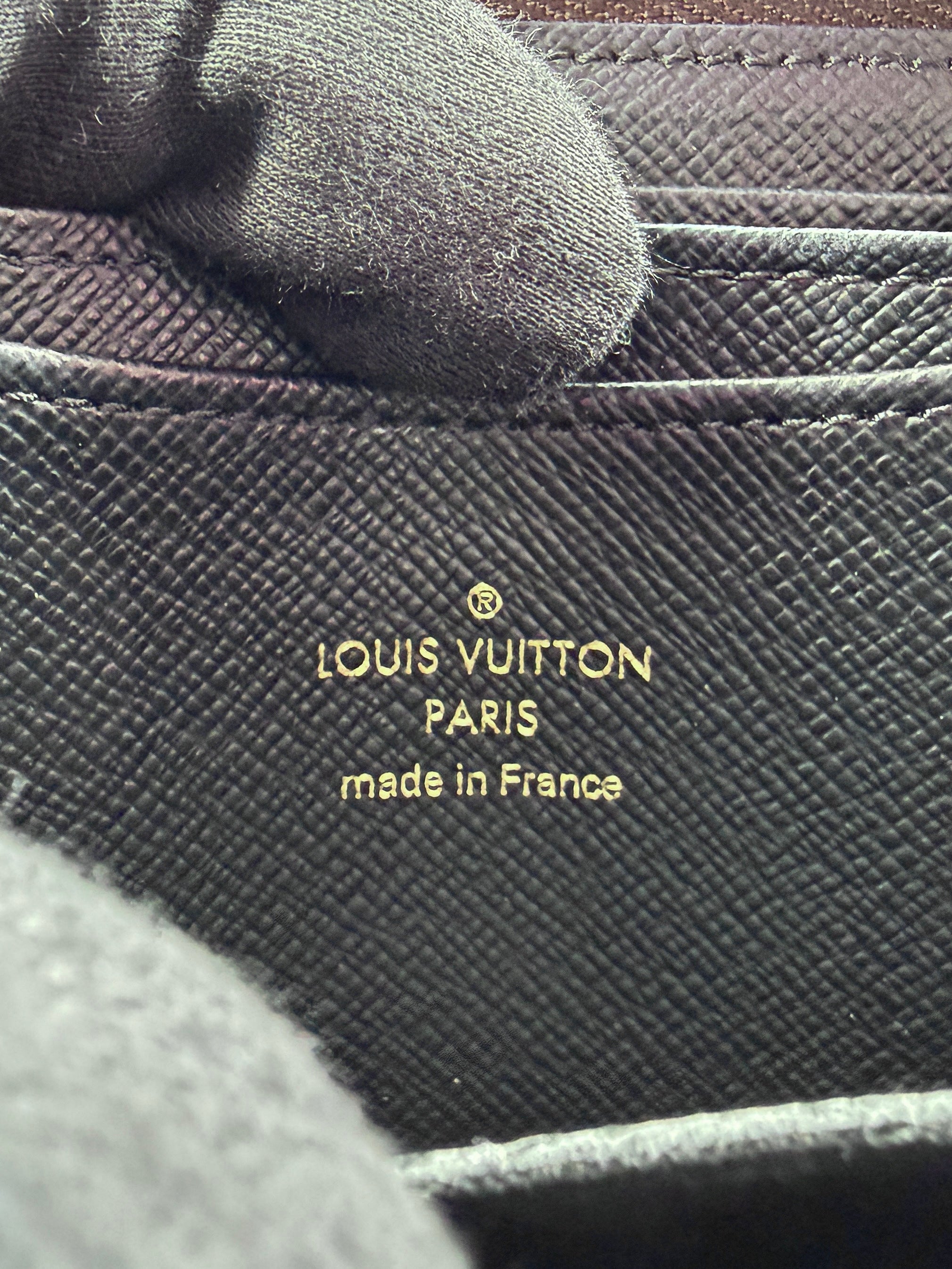 Louis Vuitton brown giant monogram zippy coin case