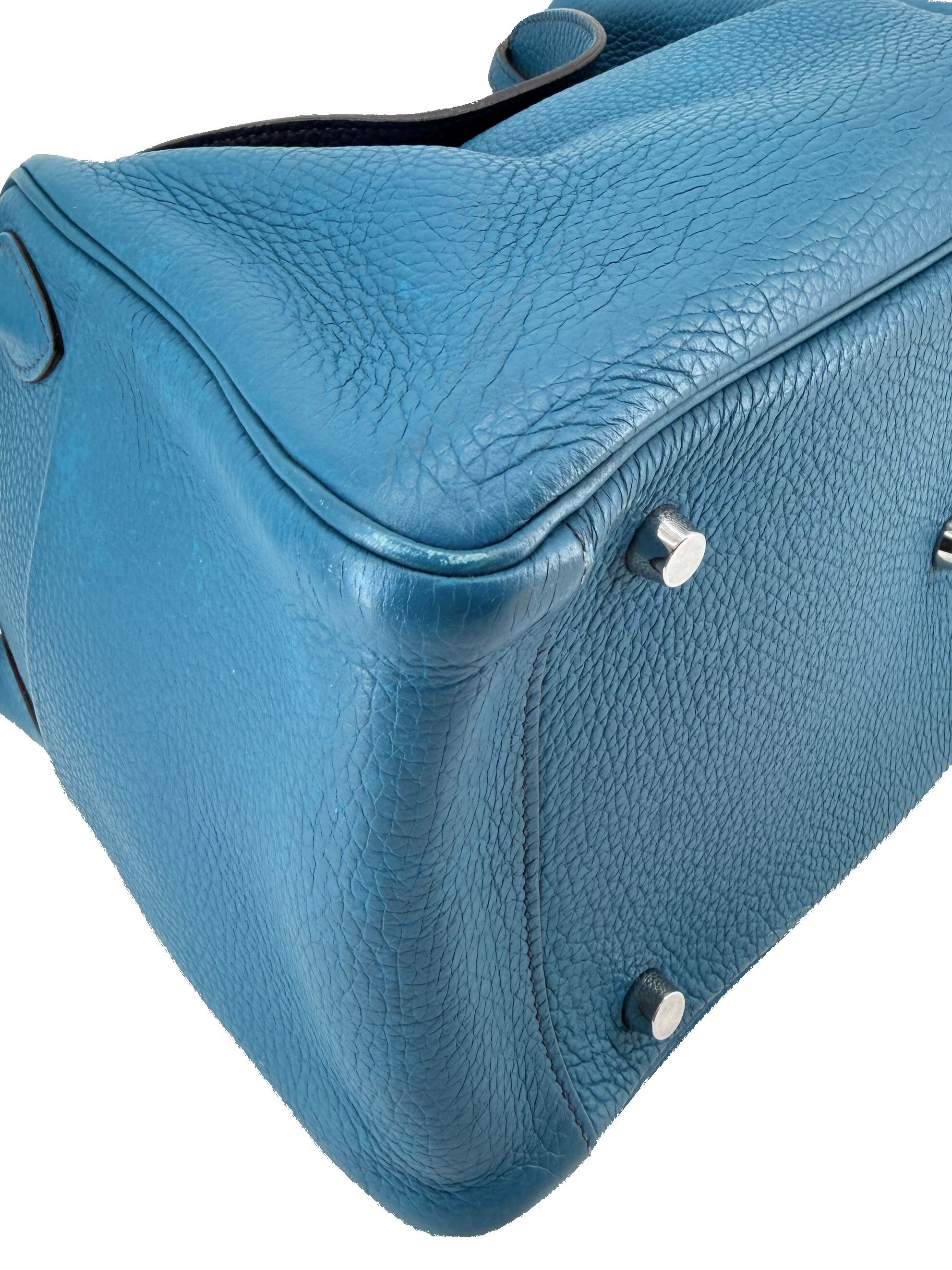 Hermès Lindy 30 Blue Izmir/Bleu Saphir Clemence square Q