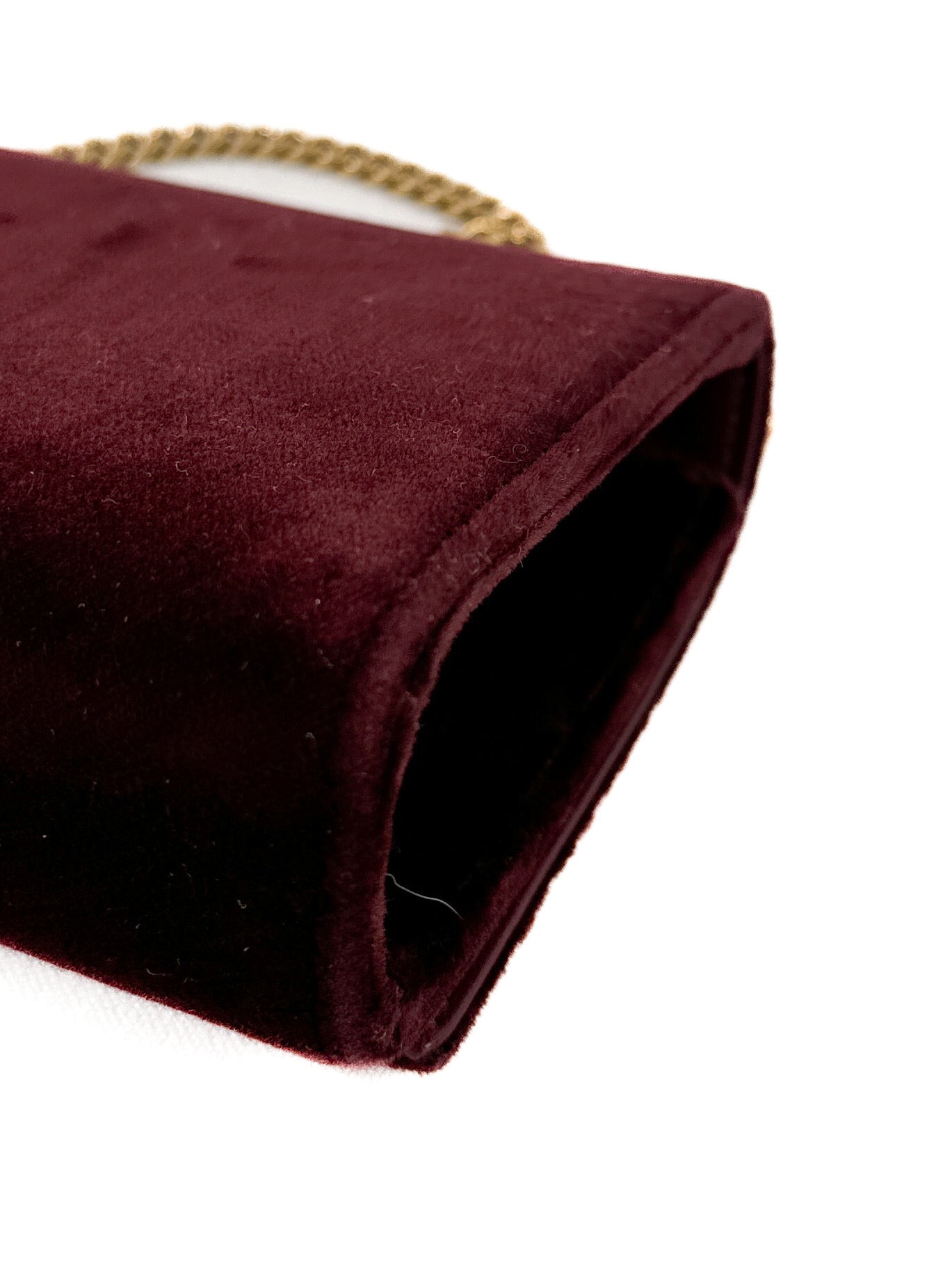 Saint Laurent burgundy velvet Kate bag (BOX) GLT4743661218