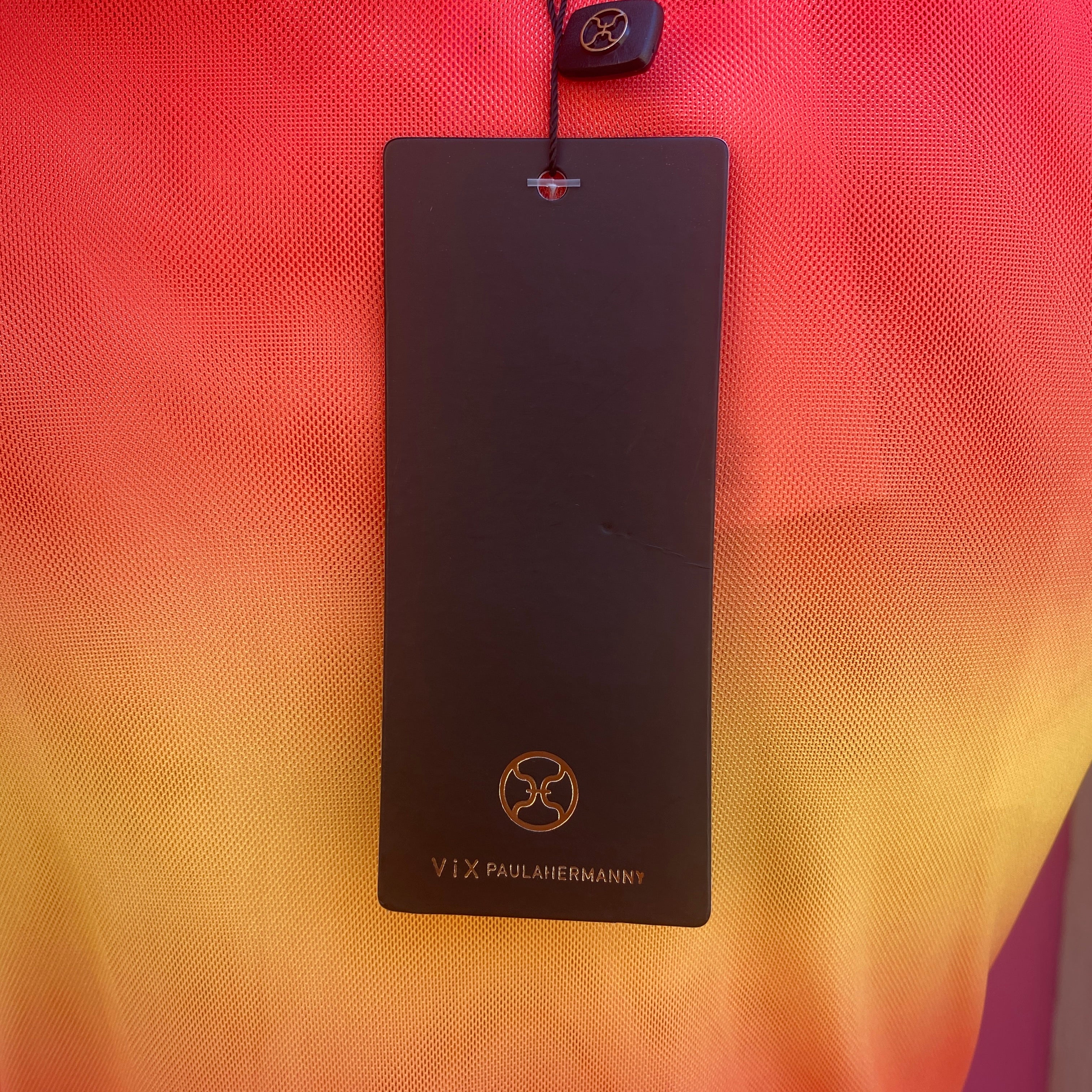 VIX Paula Hermanny pink orange ombre dress size M NWT