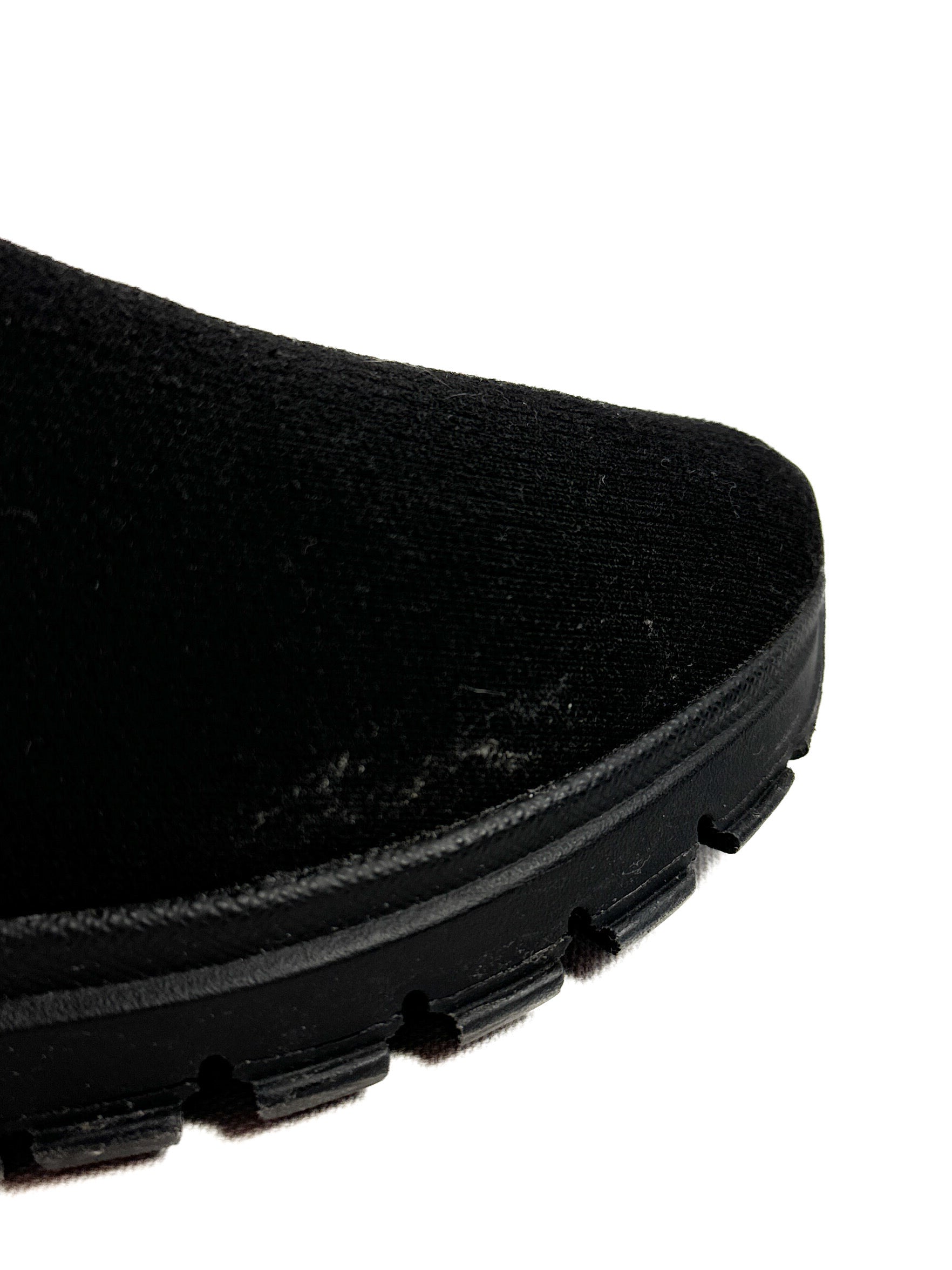 Prada black knit sock high top sneakers size 36.5