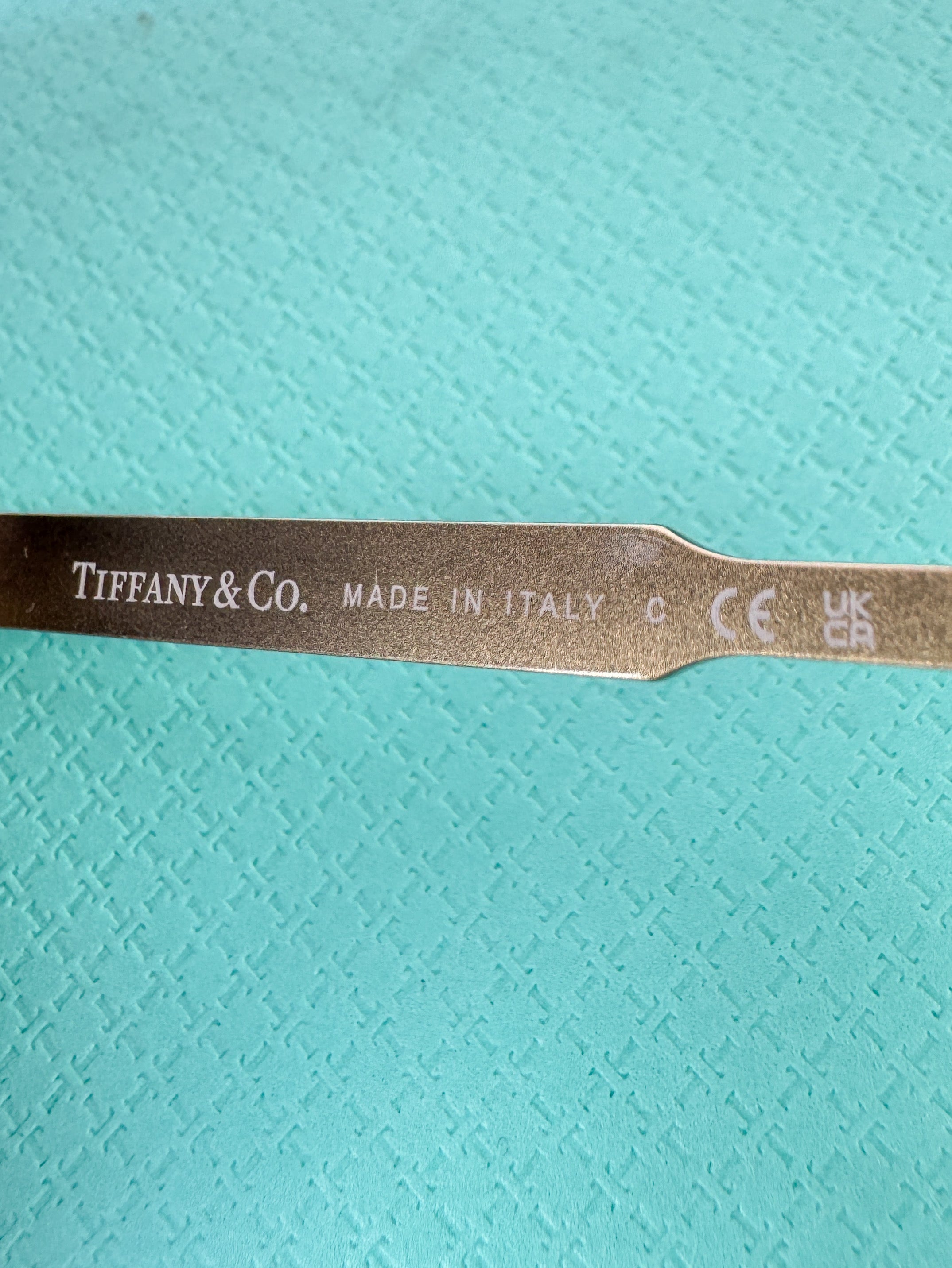 Tiffany & Co tortoise/gold metal frame sunglasses TF3084