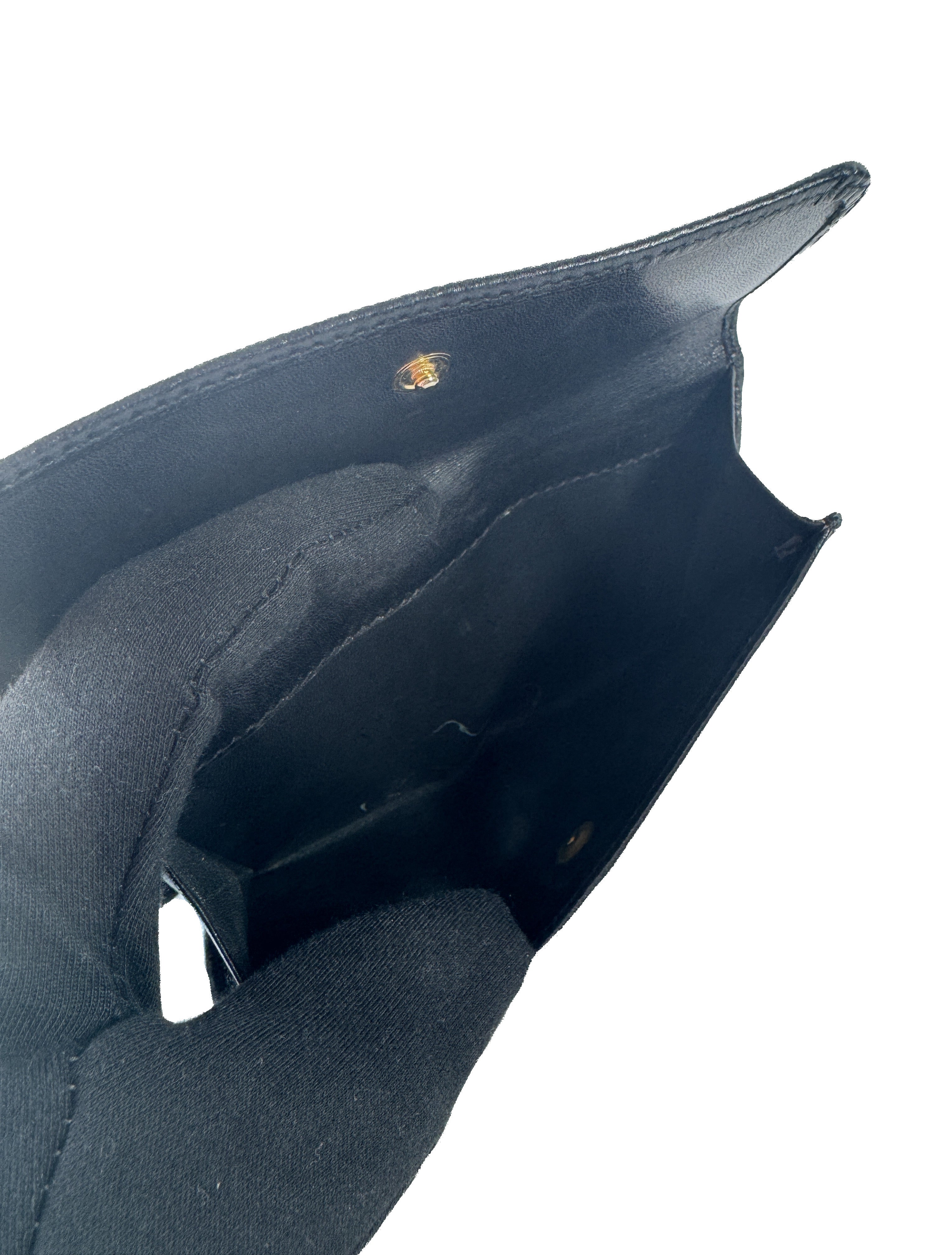 Gucci black sherry line vintage leather wallet 035-904-0161