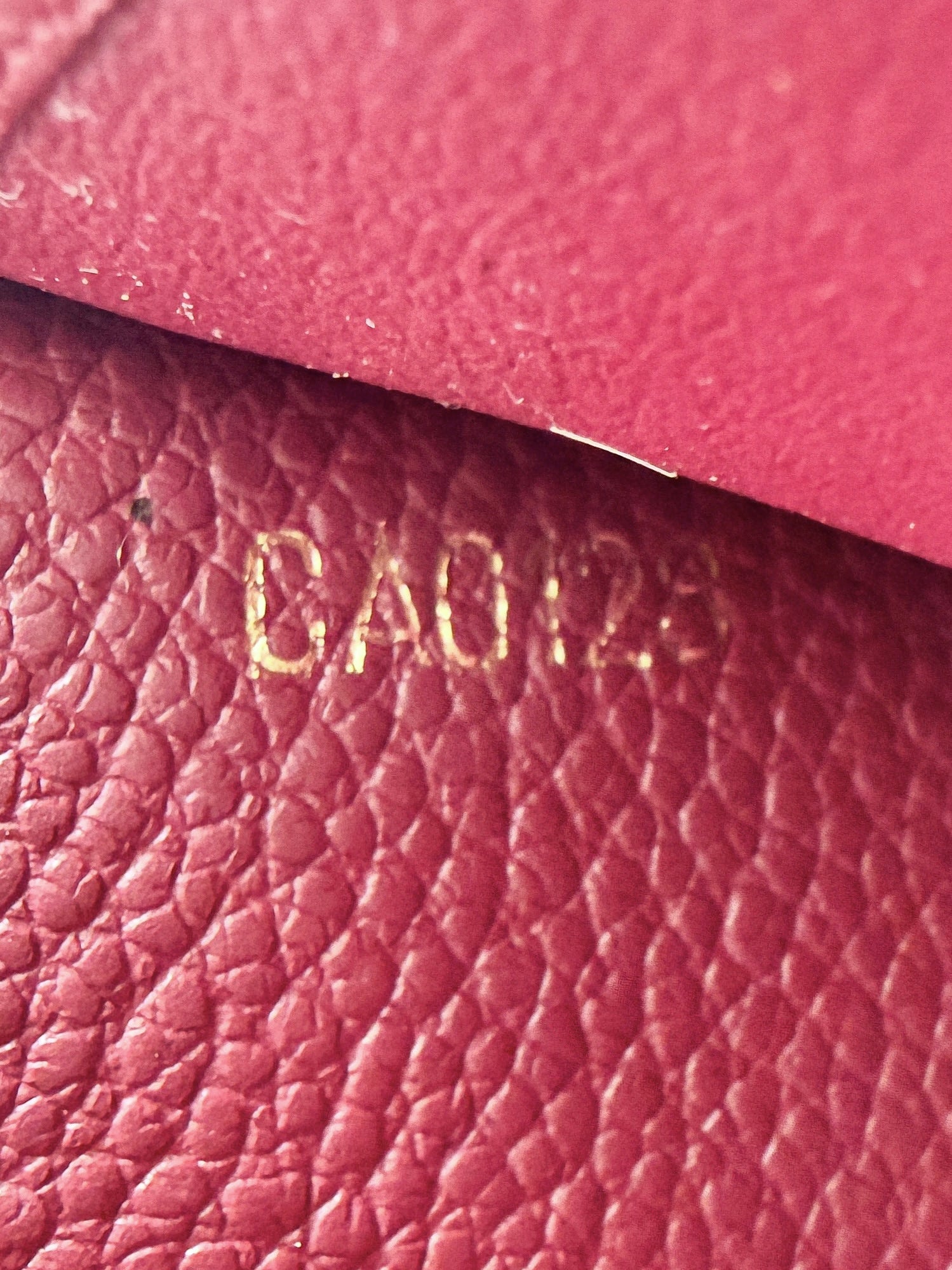 Louis Vuitton monogram empreinte berry Sarah wallet CA0128