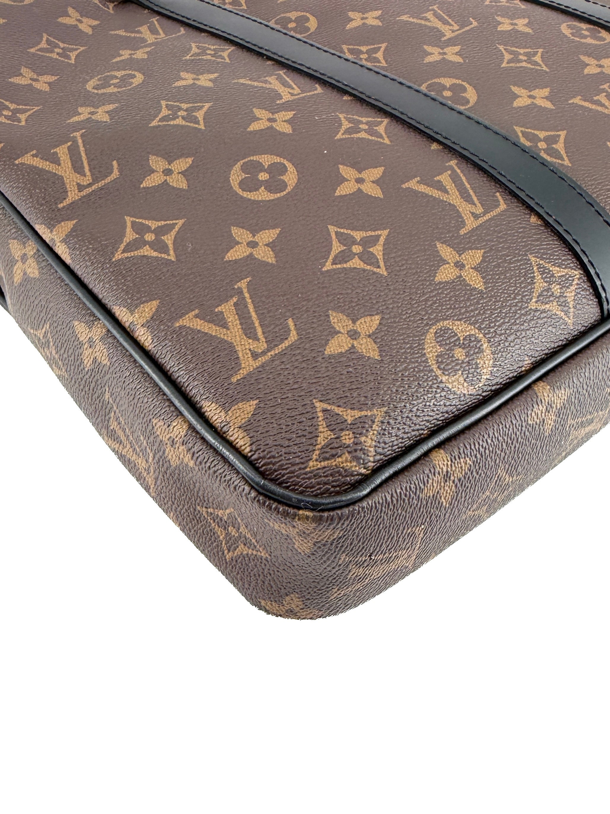 Louis Vuitton monogram black Porte Documents Voyage briefcase NFC