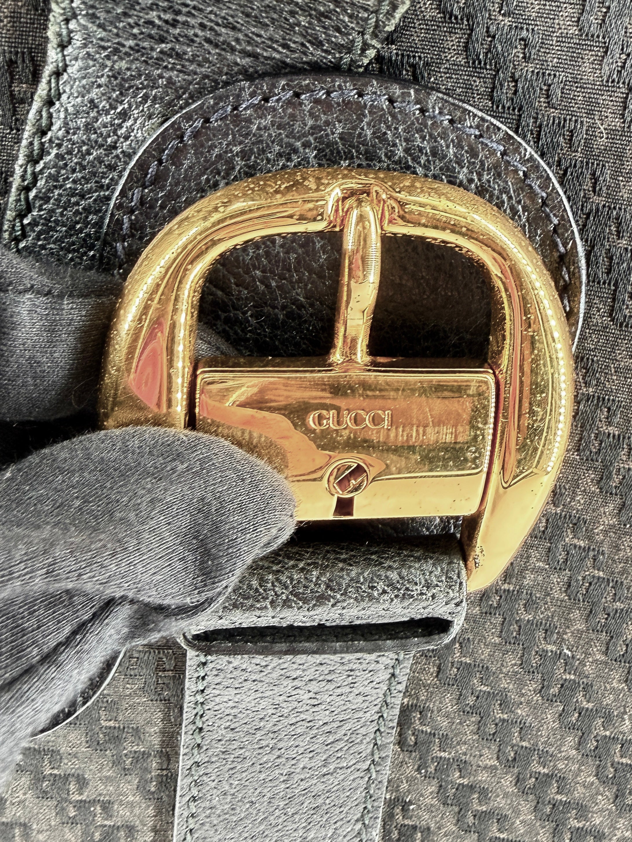 Gucci black vintage G print suitcase 1211-65