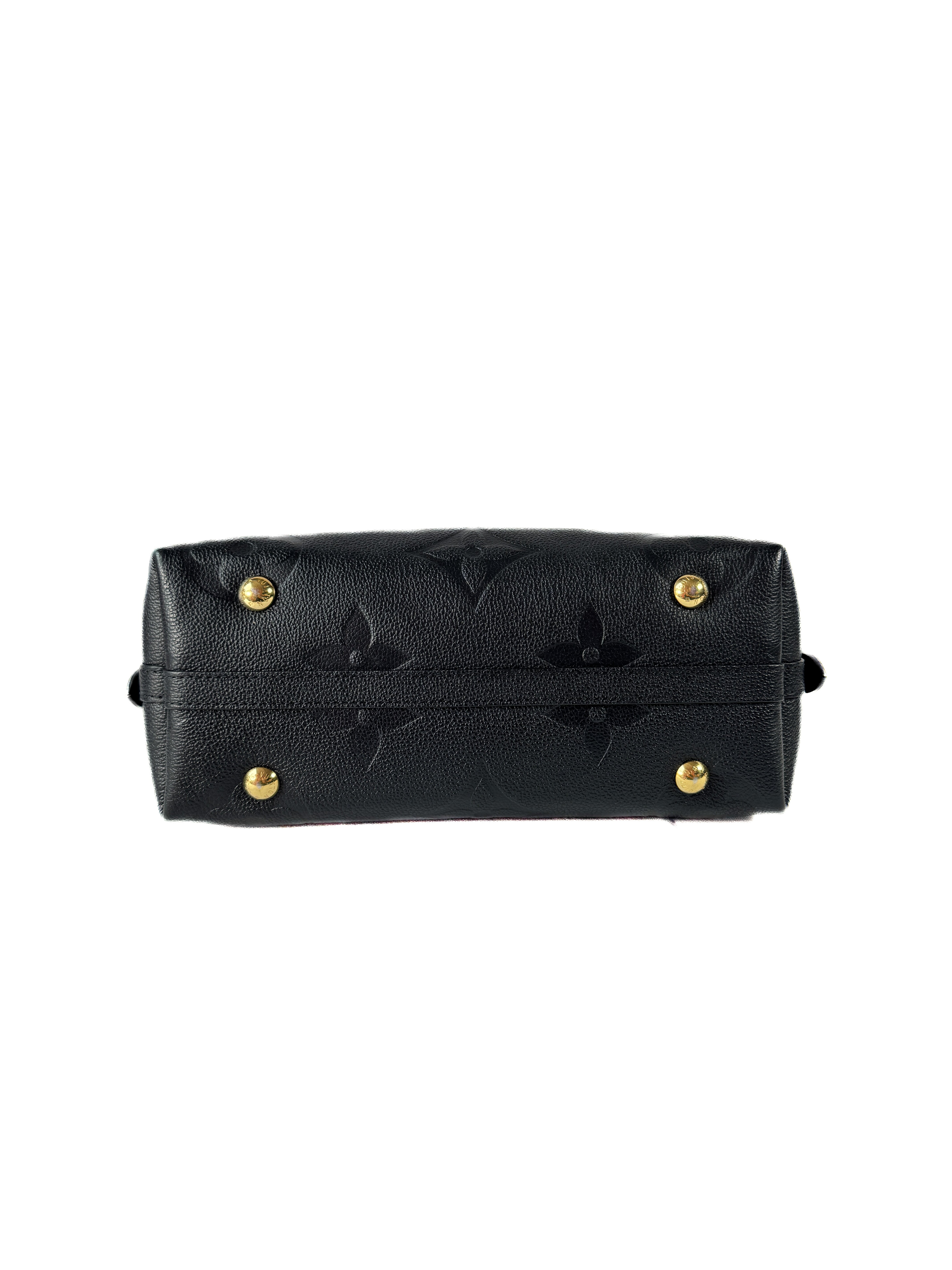 Louis Vuitton black empreinte Giant monogram carryall hobo PM NFC