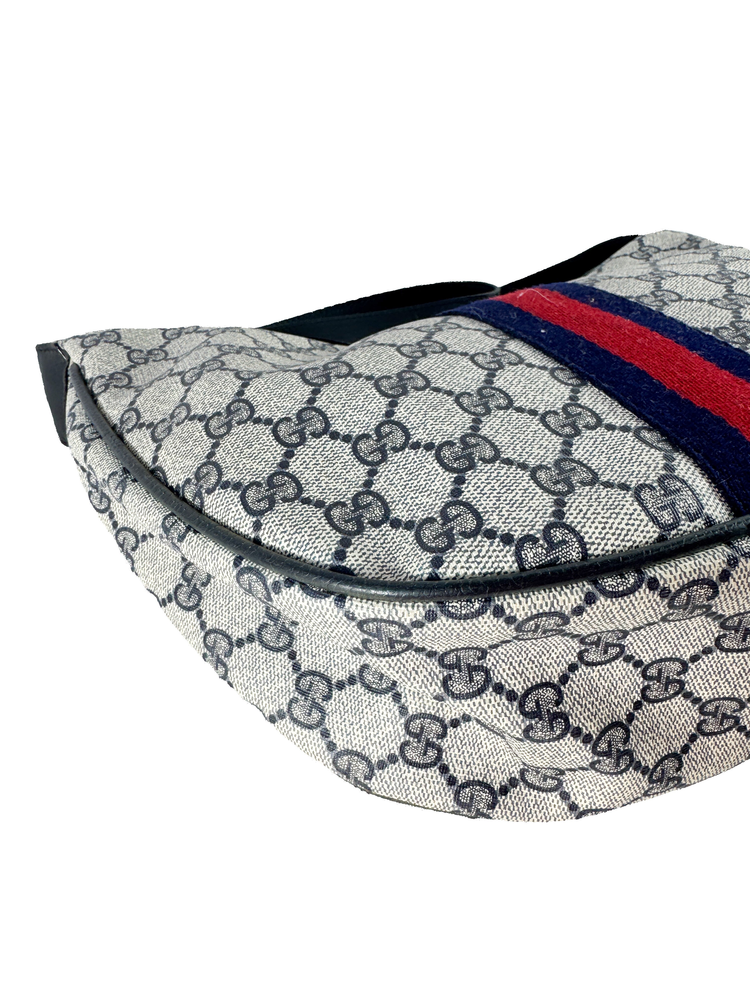 Gucci navy GG sherry line shoulder bag