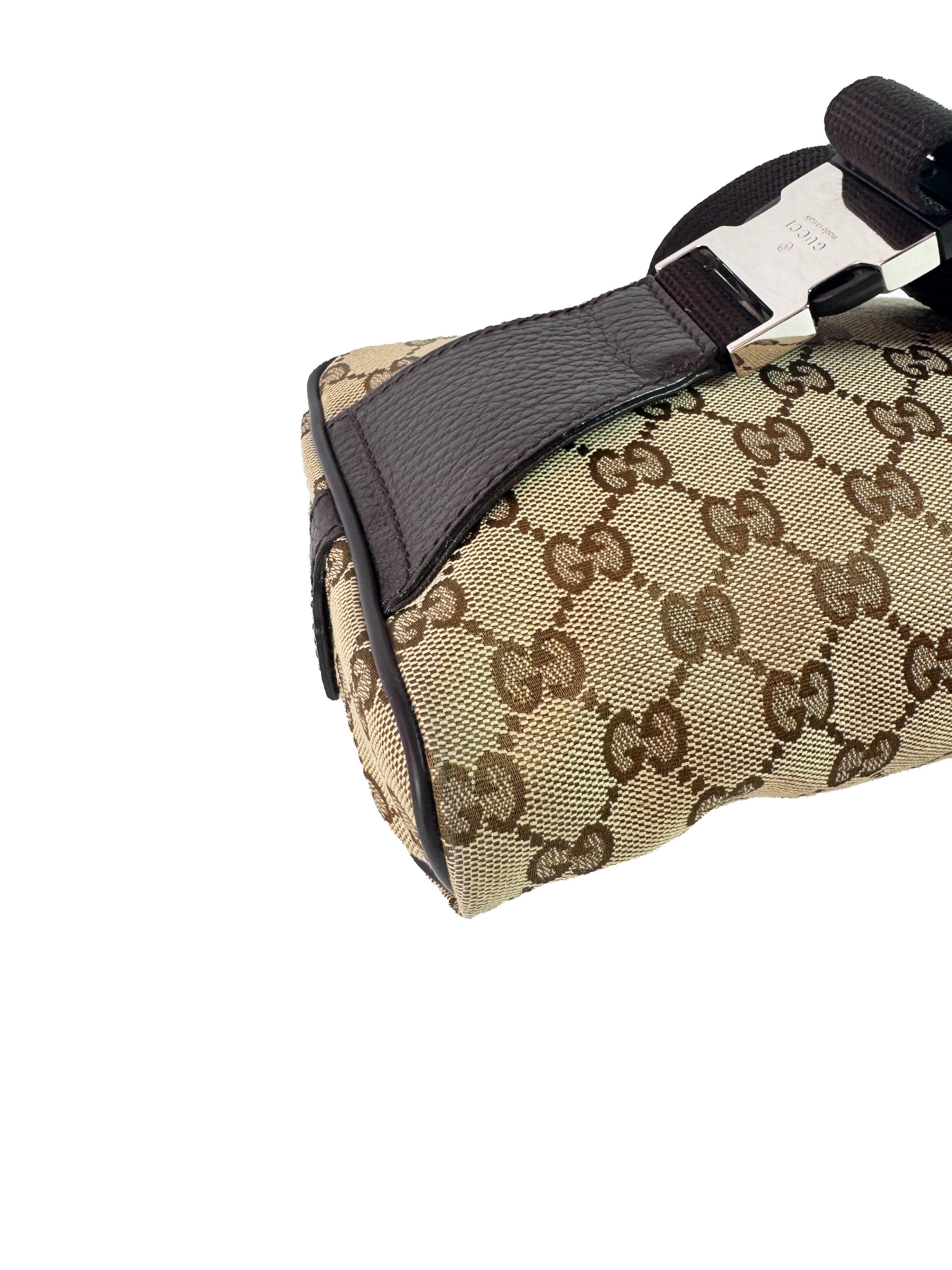 Gucci brown GG monogram waist belt bag 449174 527066