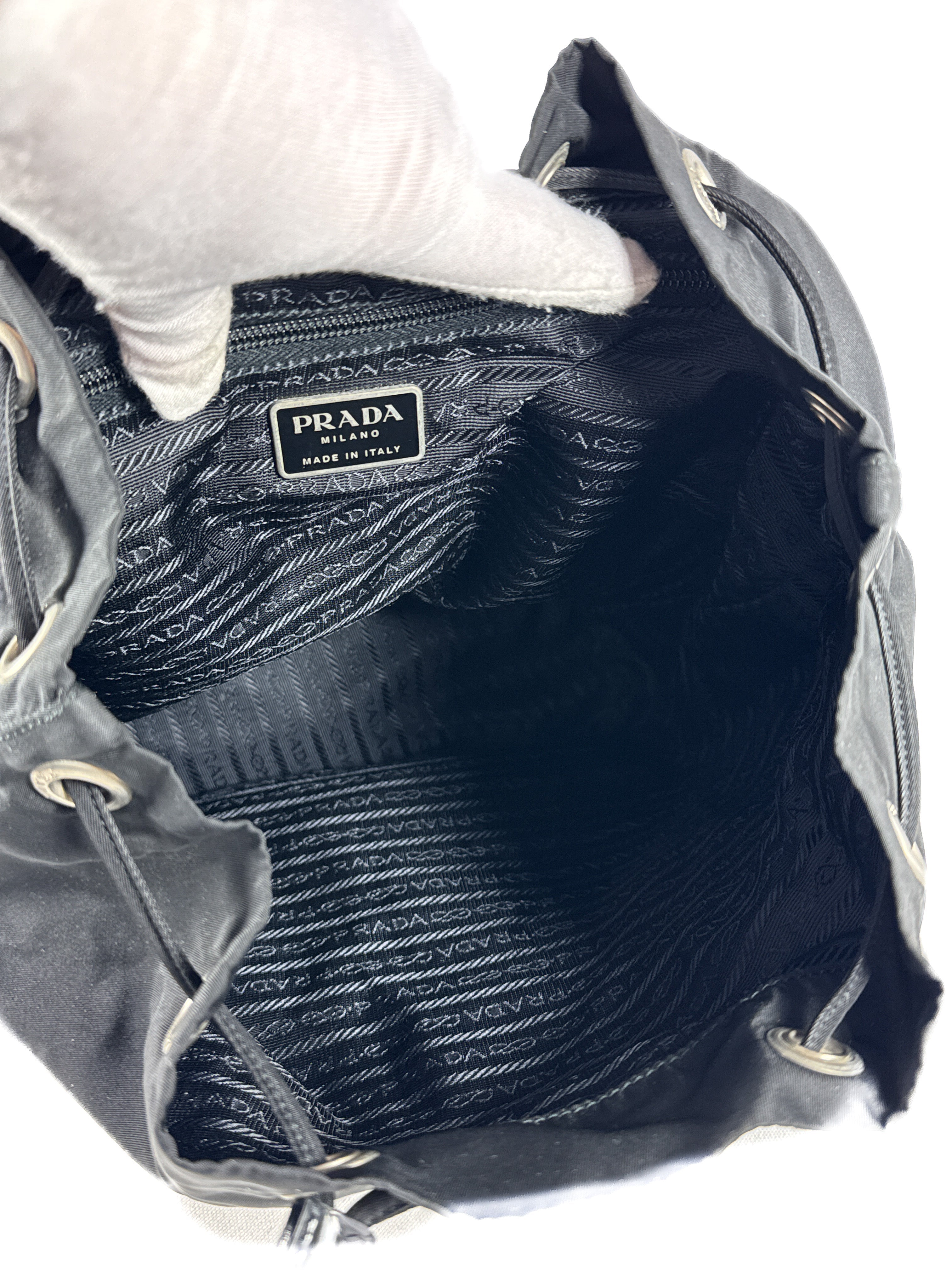 Prada black nylon backpack 58