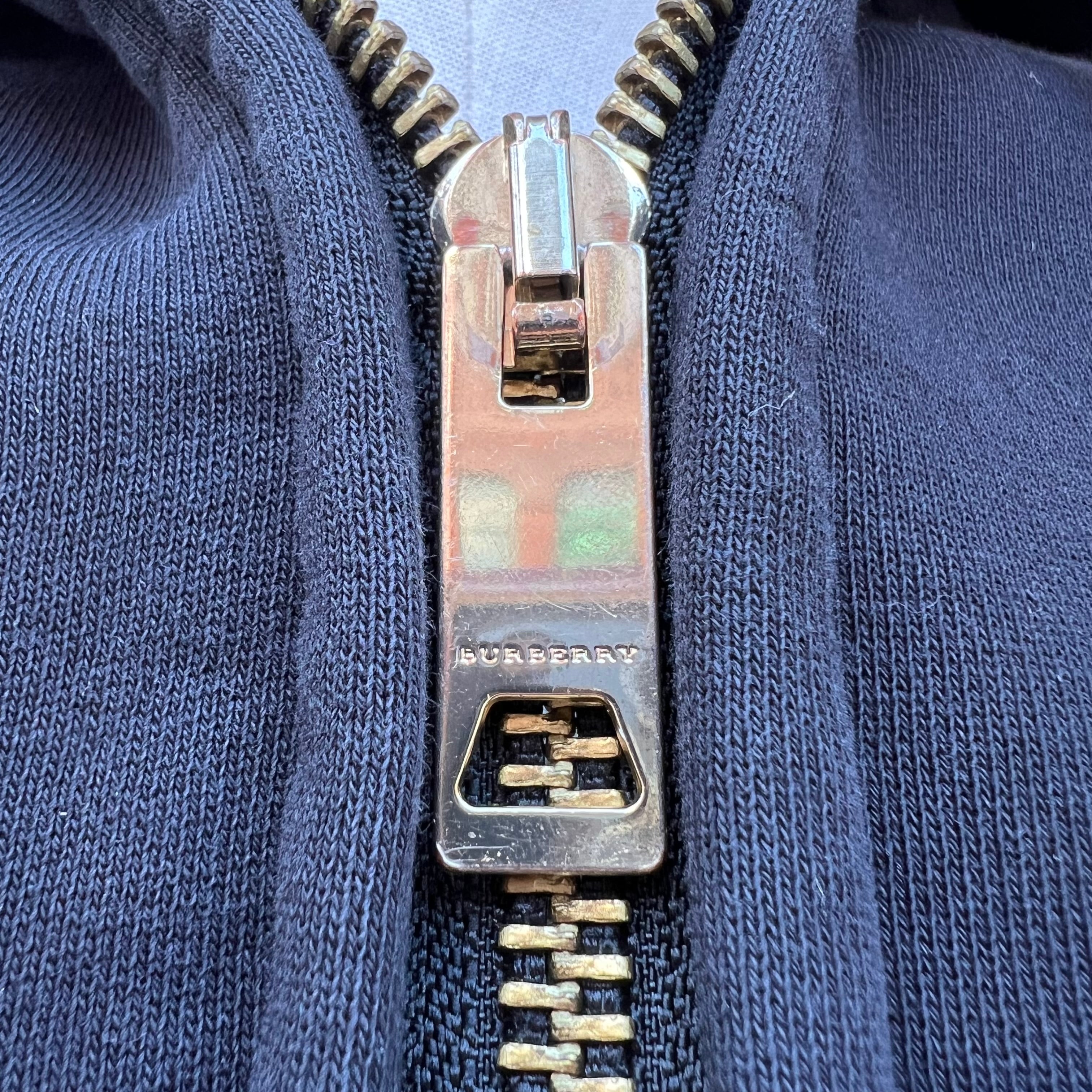 Burberry black zip up size S