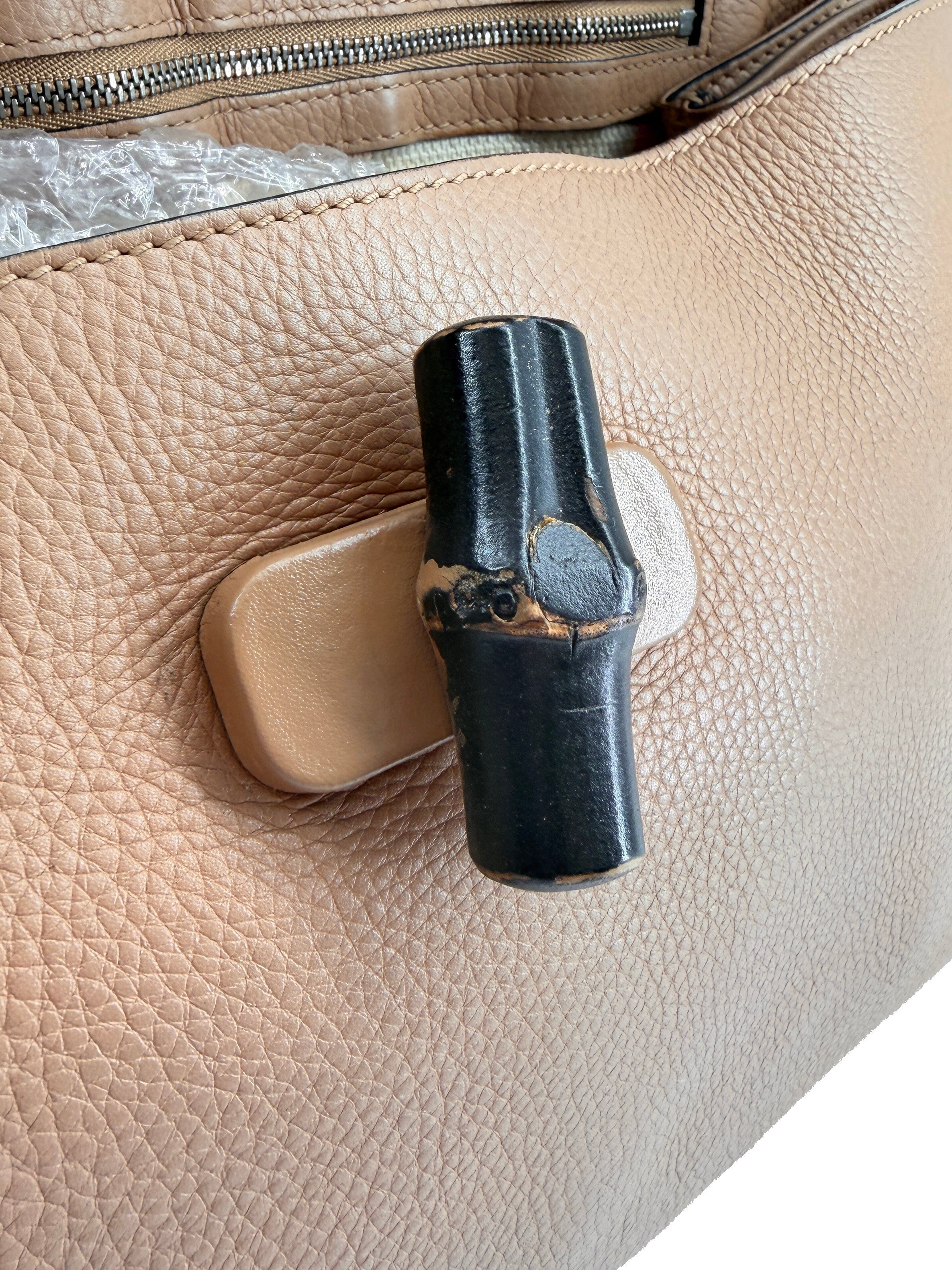 Gucci beige bamboo top handle daily bag 870830-002123