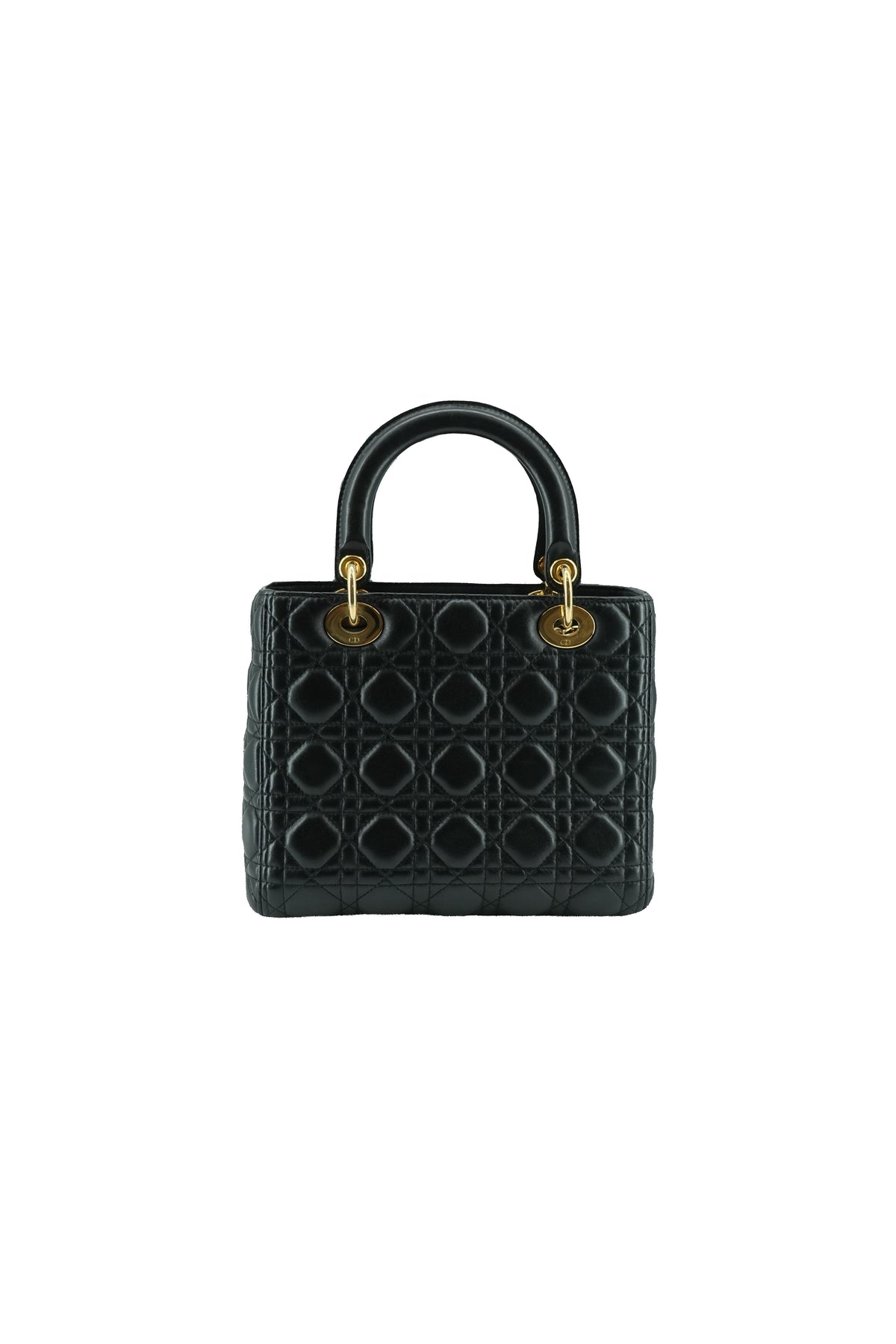 Christian Dior black quilted Lady Dior vintage 18-MA-0153