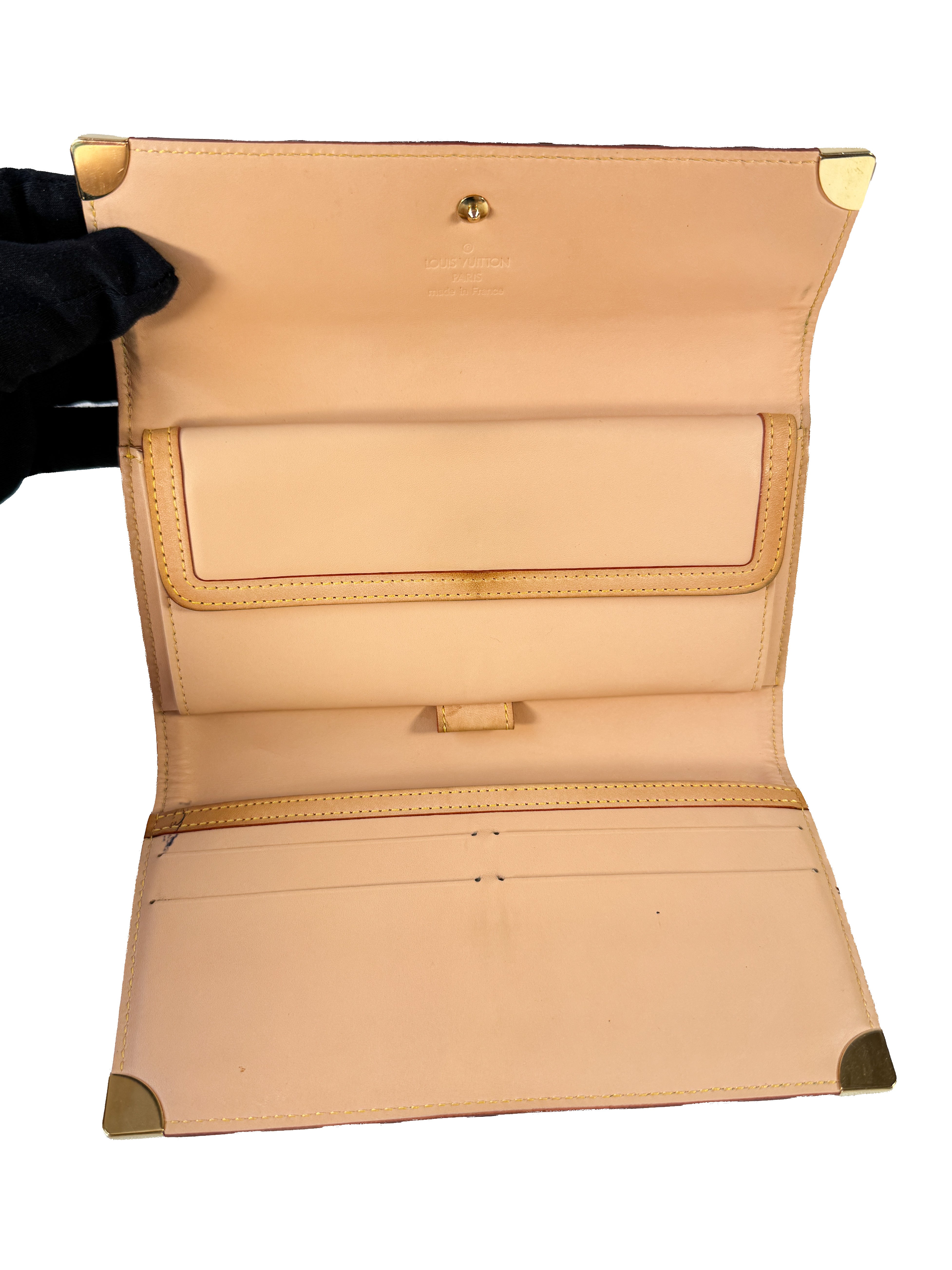 Louis Vuitton white multicolor porte tresor international wallet TH0066