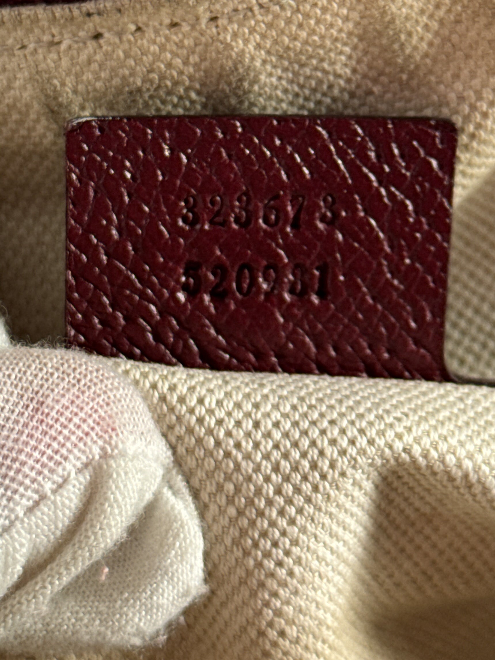 Gucci brown burgundy domed medium Bree satchel 520981