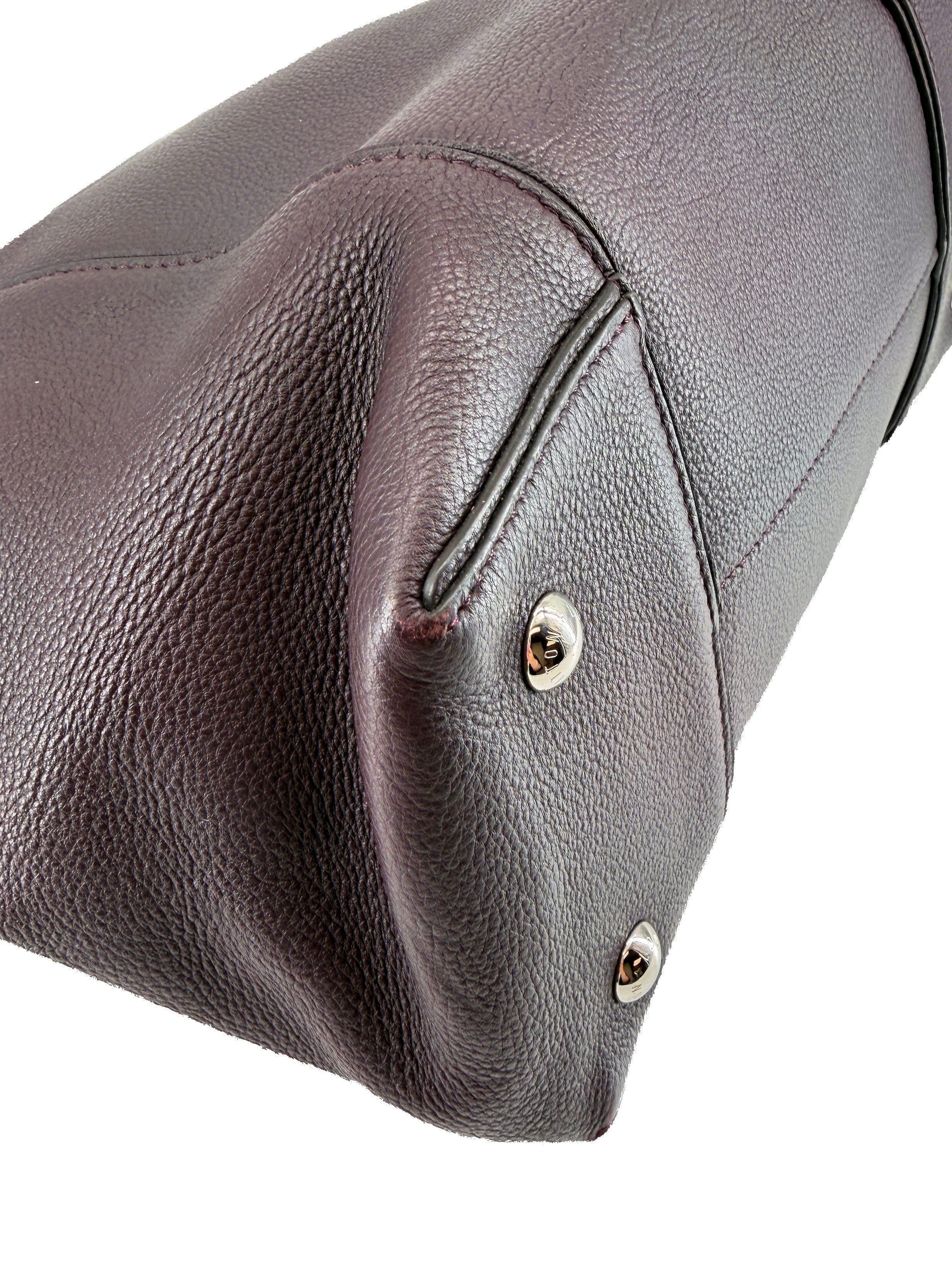 Louis Vuitton dark purple Cachemire leather Soft Lockit MM MI2164
