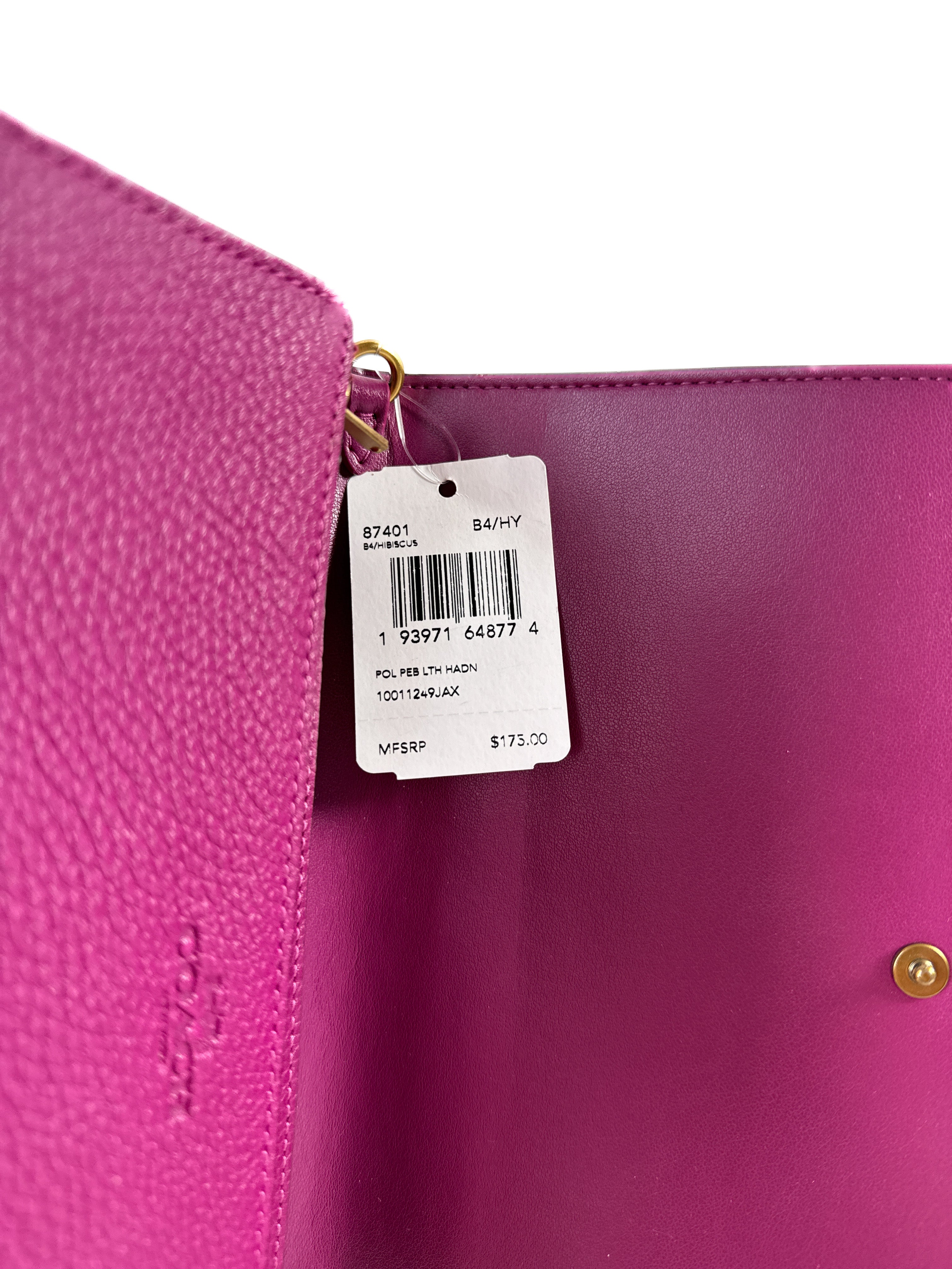 Coach Hayden purple leather foldover WOC NWT