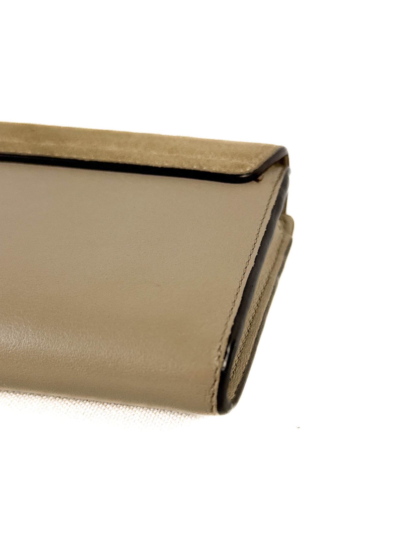 Chloé taupe leather/suede Faye wallet B4YGFZ