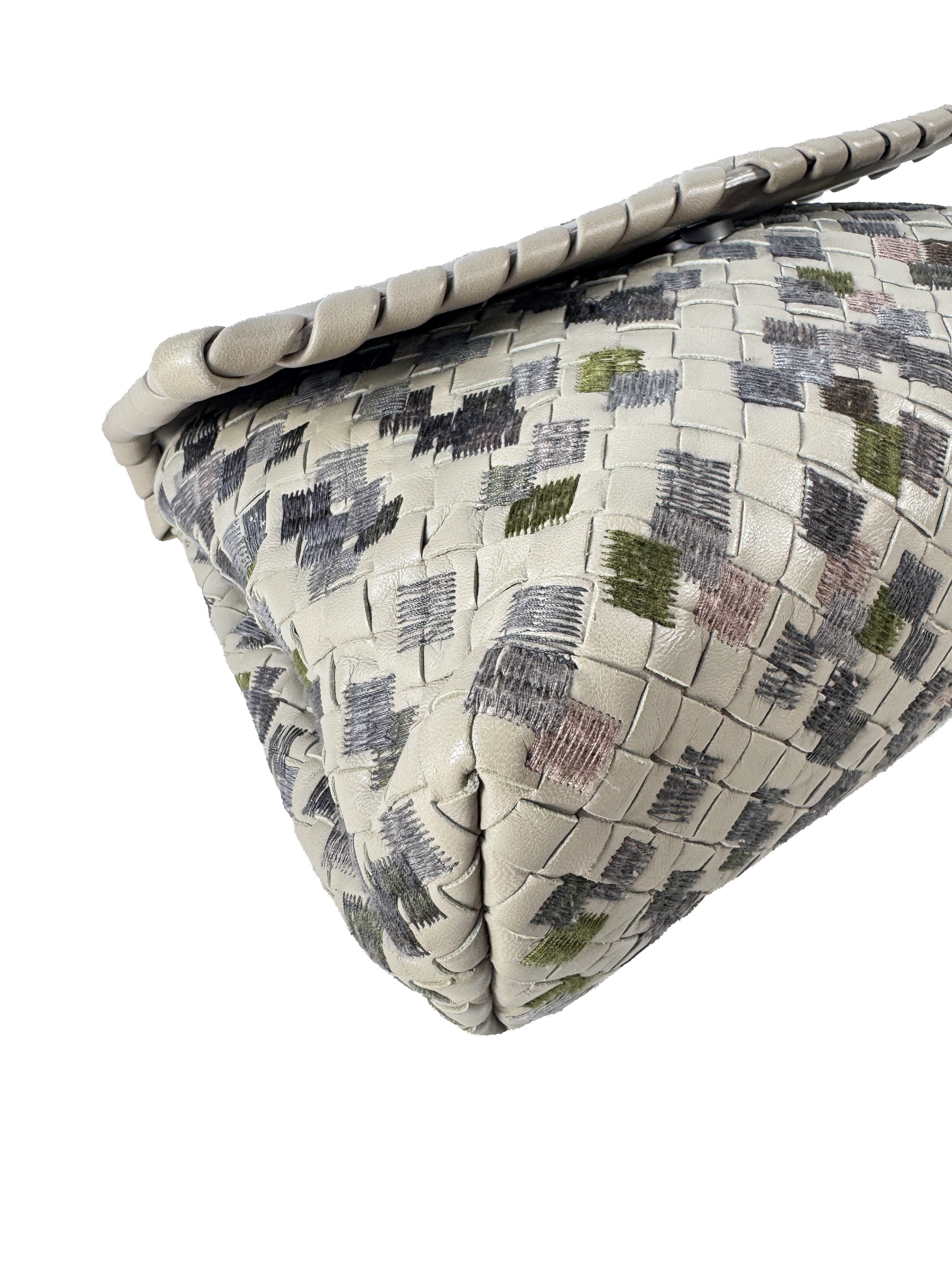 Bottega Veneta Olimpia Intreciatto embroidered shoulder bag