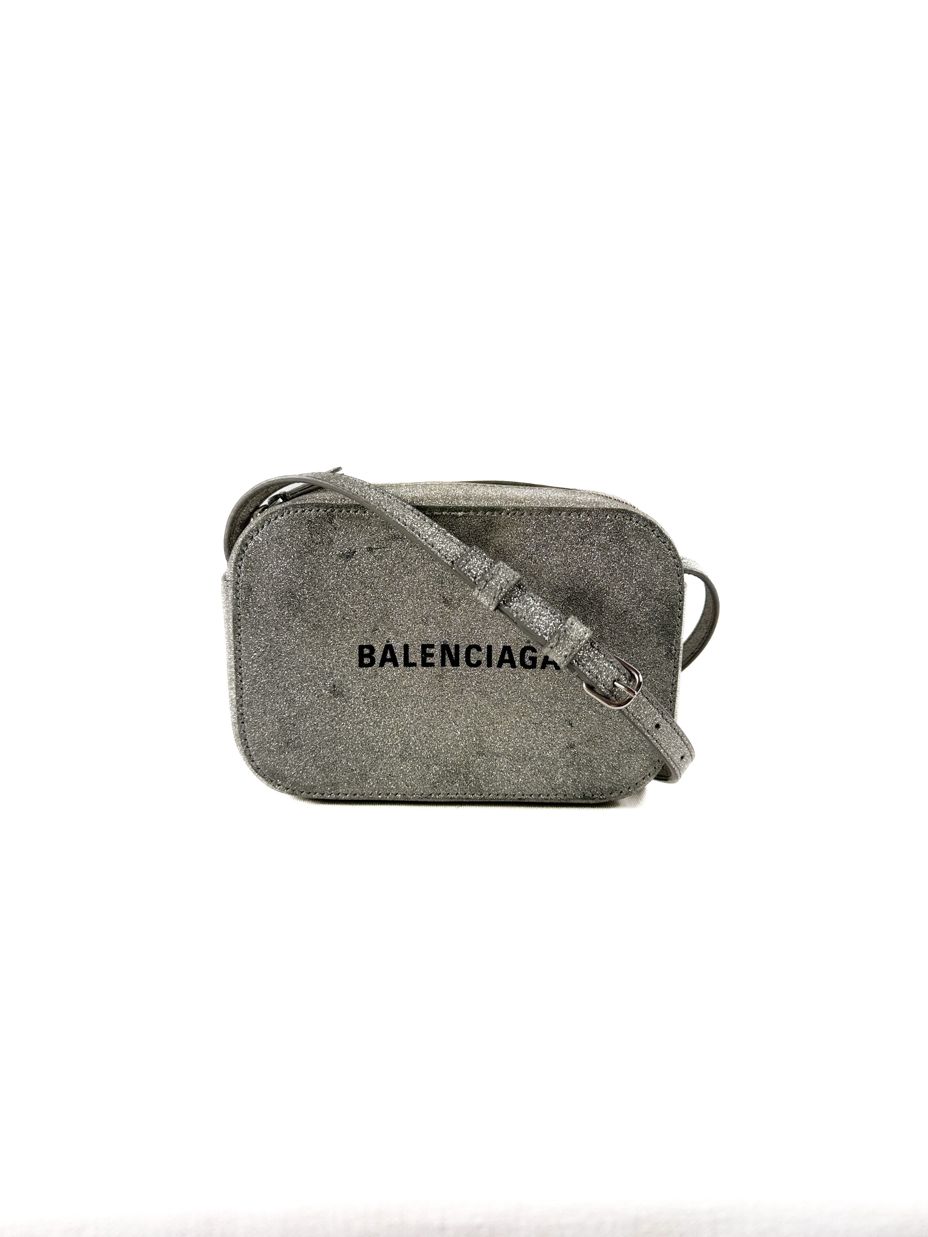 Balenciaga silver glitter everyday camera bag **as is**