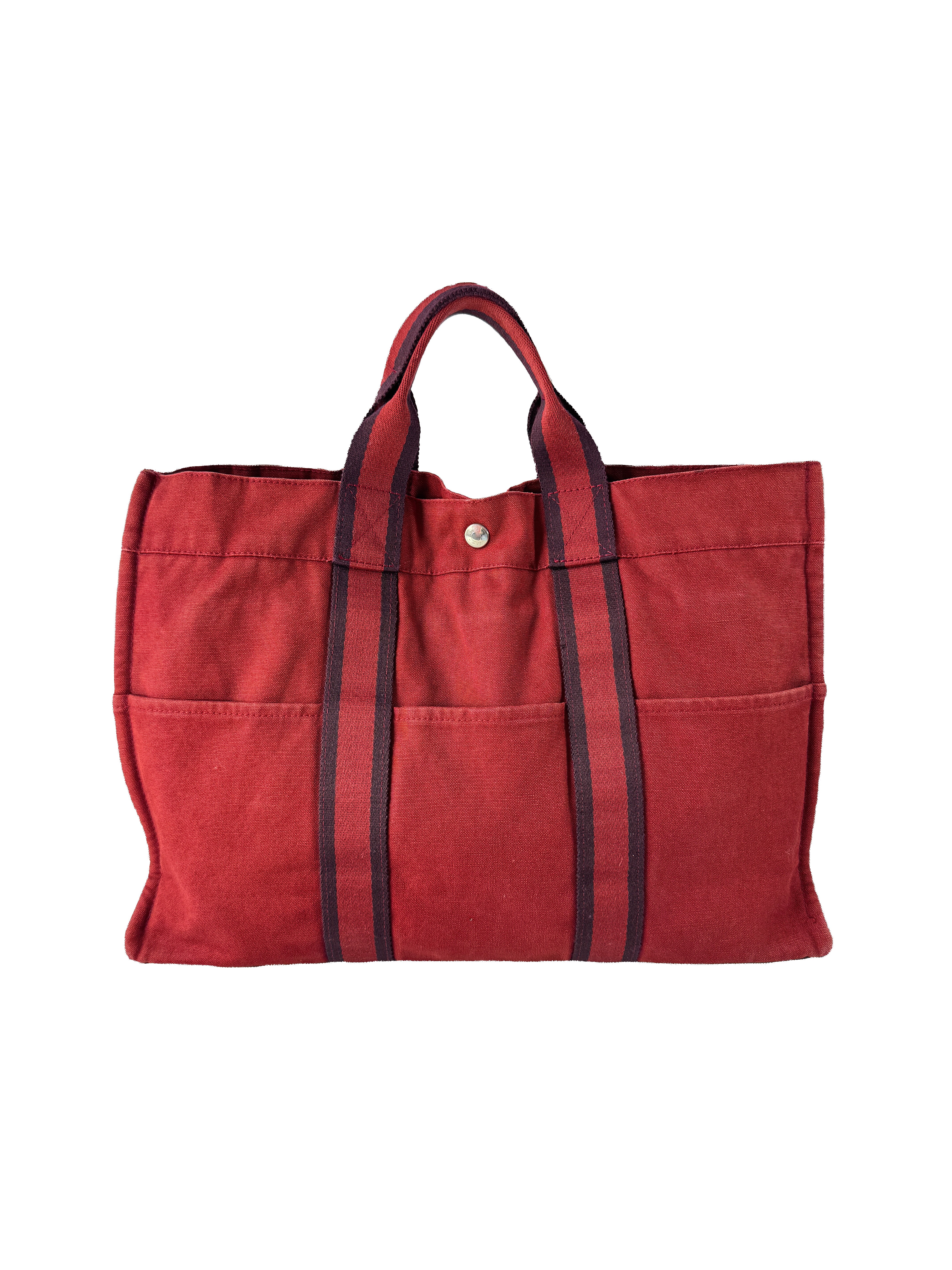 Hermès red fourre tote GM *as is*