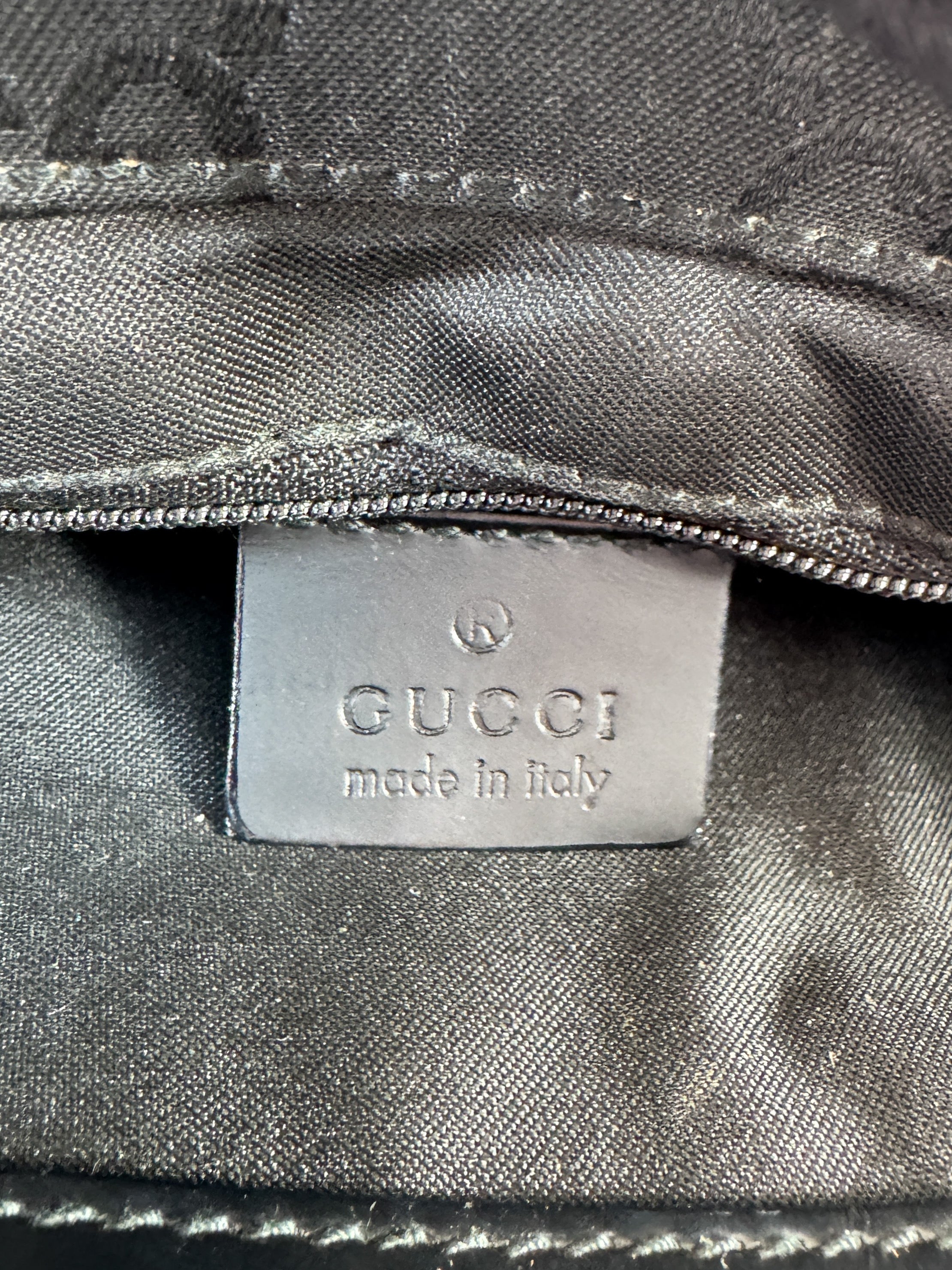 Gucci black GG bamboo handle tote 002.1010002122