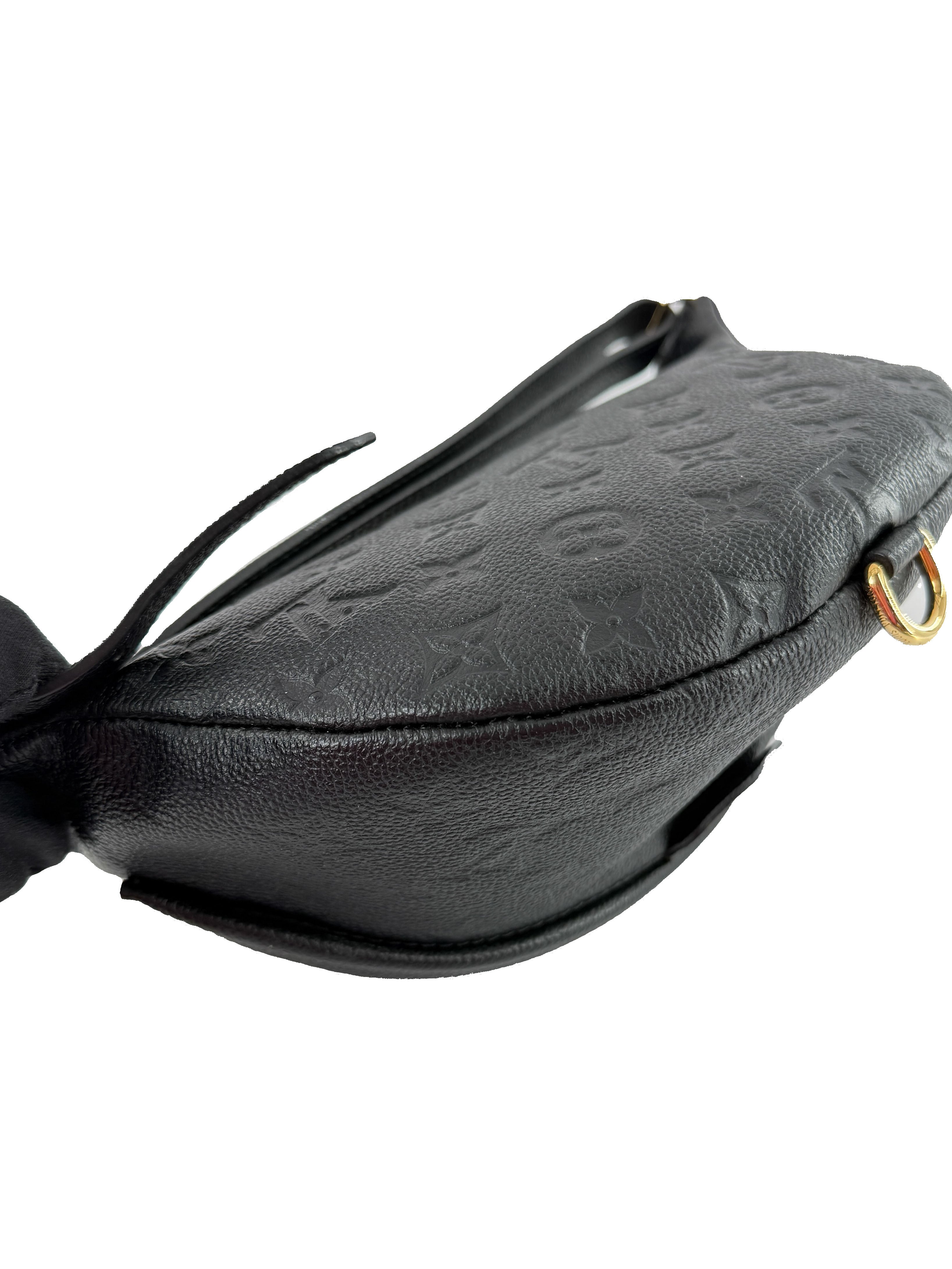 Louis Vuitton black Bumbag Empreinte Leather Crossbody Bag SD3149