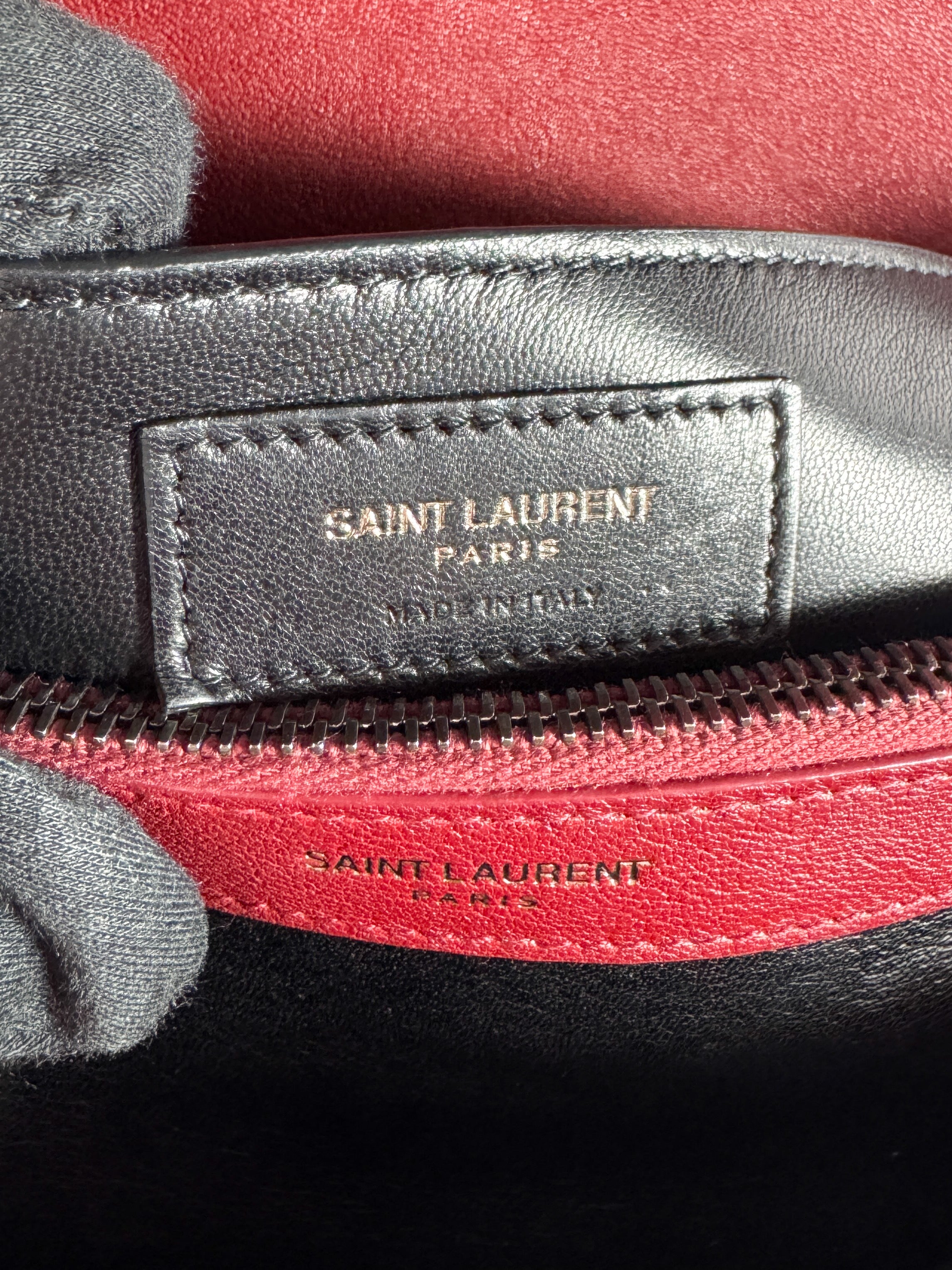 Saint Laurent red leather large College shoulder bag IDN-392738-0717