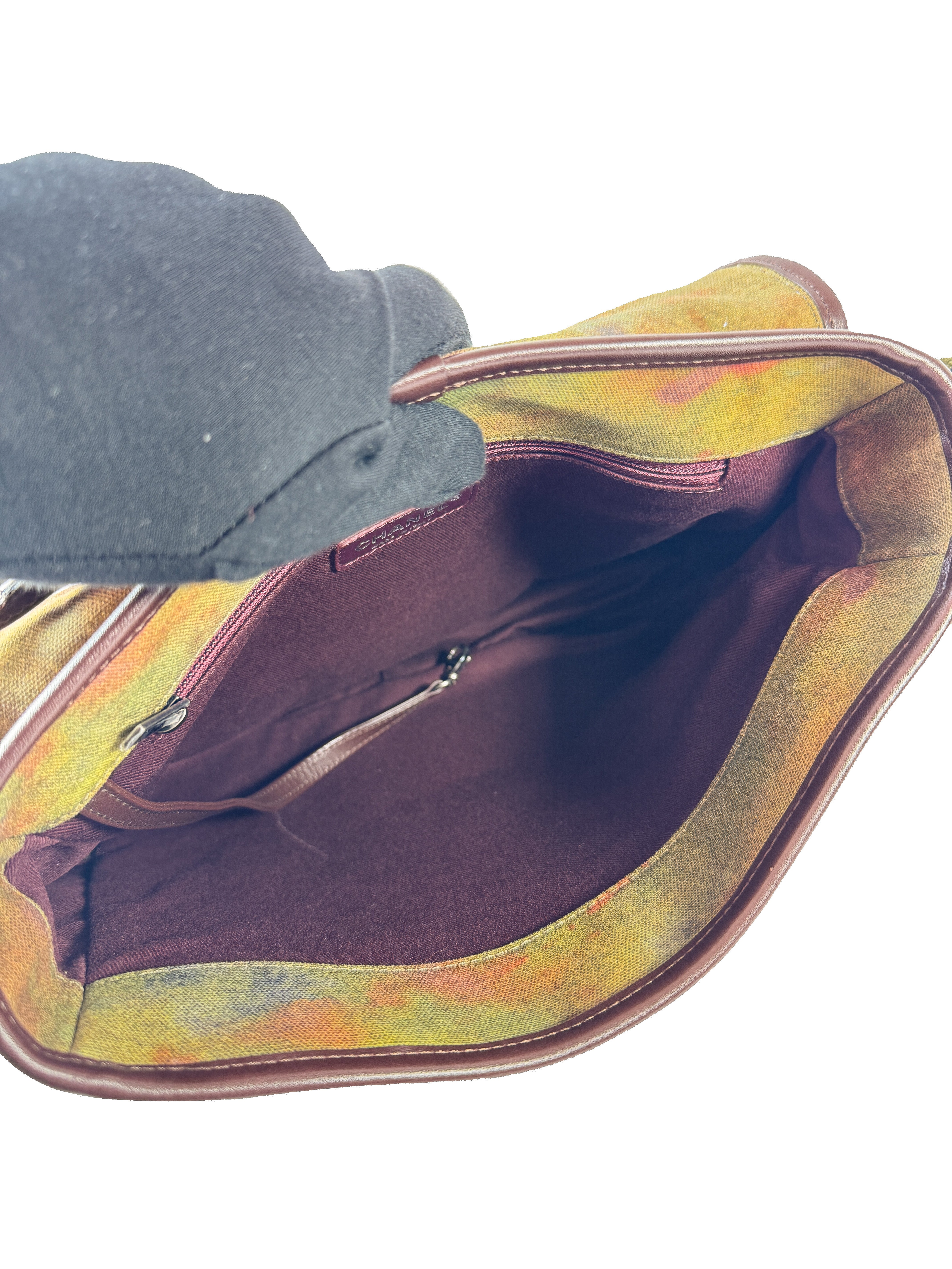 Chanel Washed Toile Graffiti On The Pavements Messenger Khaki Multicolor