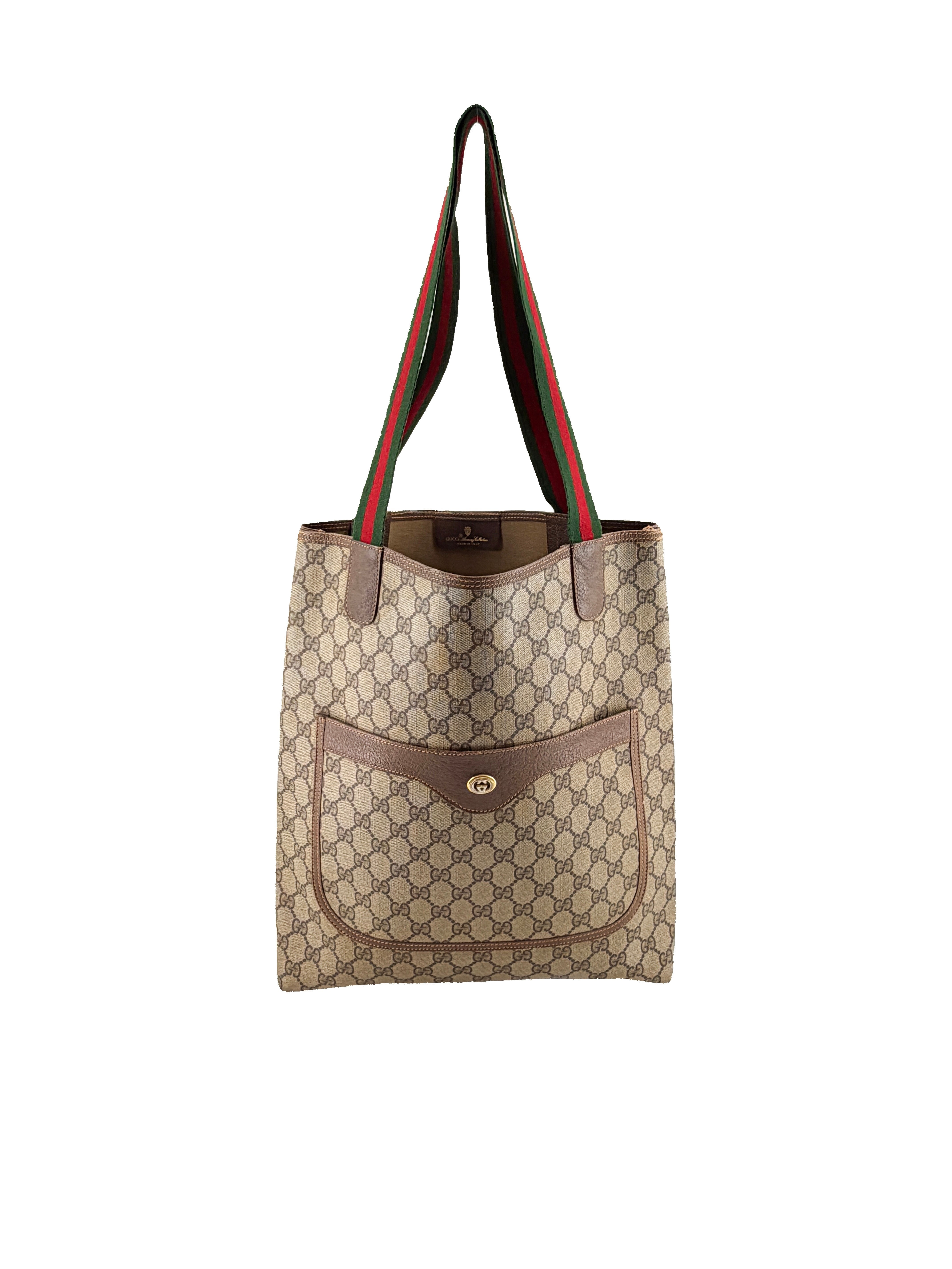 Gucci brown vintage sherry line tote 89.02.003