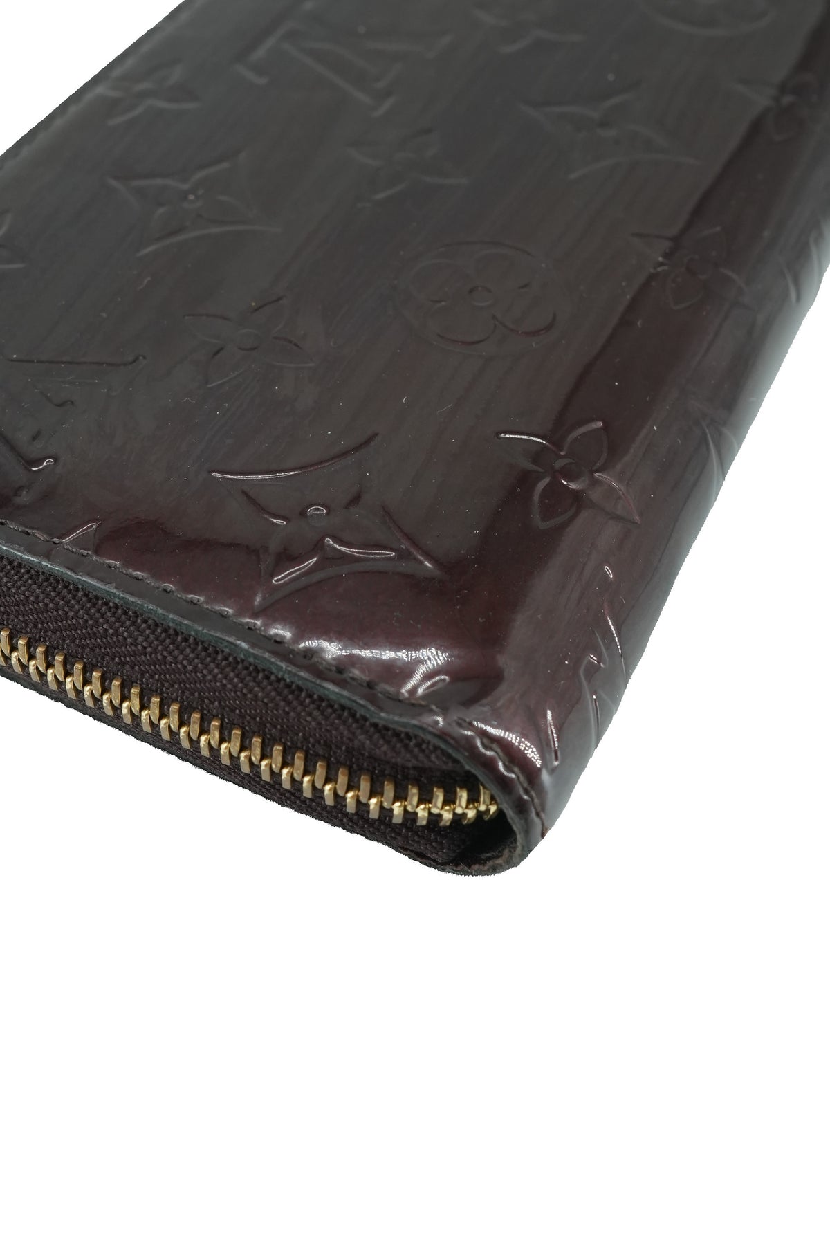 Louis Vuitton burgundy vernis zippy wallet CA9049