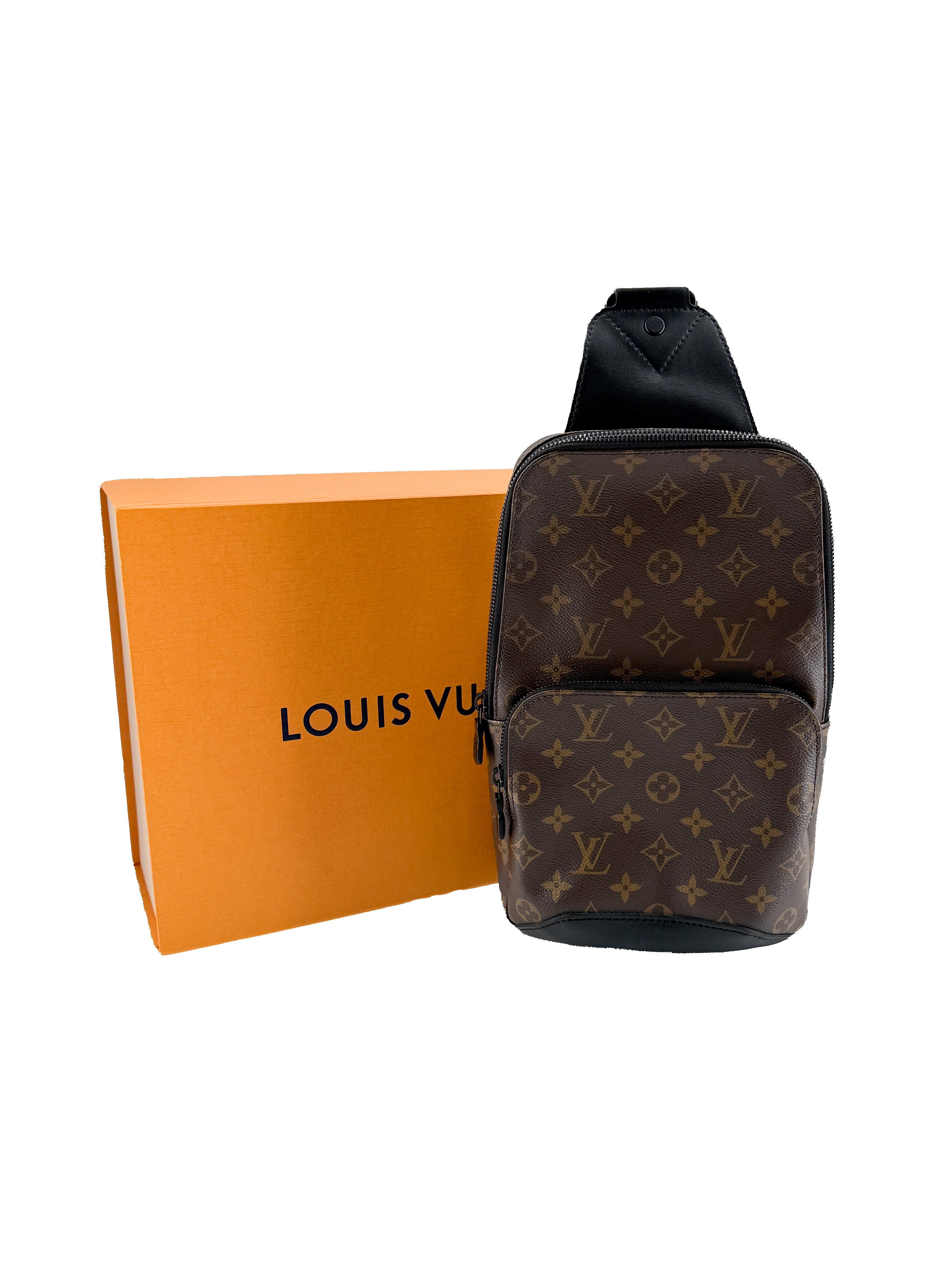 Louis Vuitton monogram black Avenue sling NFC