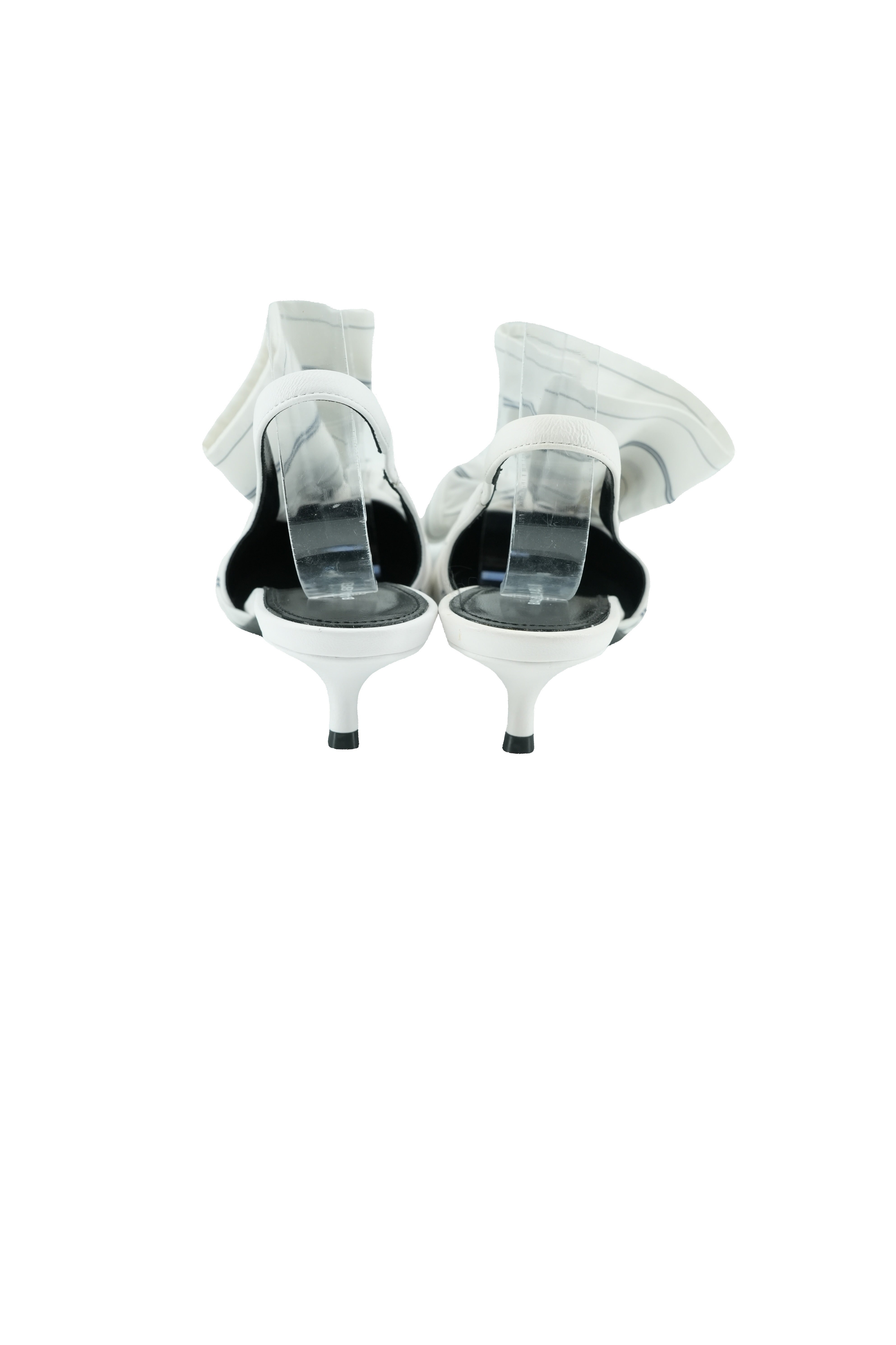 Balenciaga white Knife Chemise slingback pumps size 38 BOX