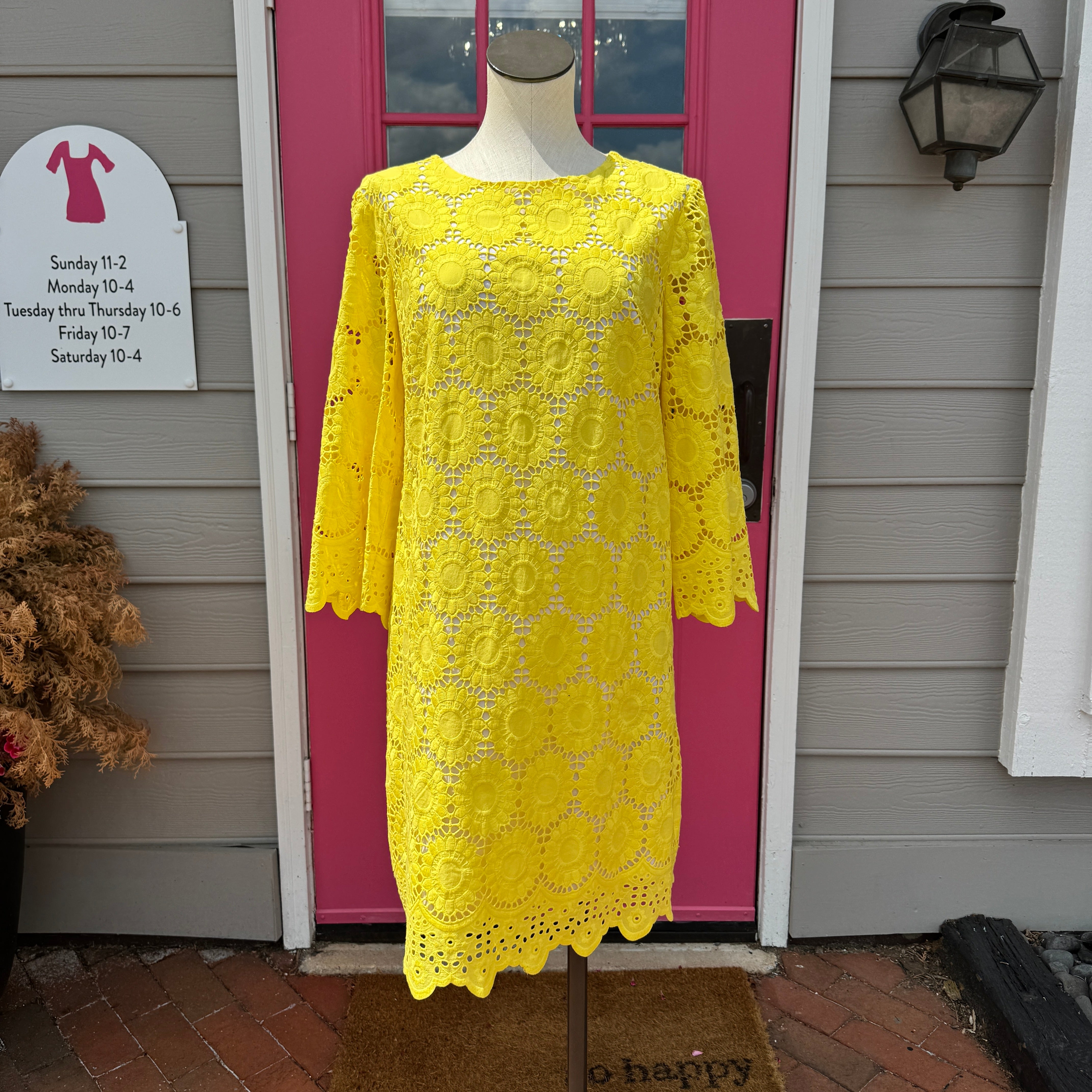 Lilly Pulitzer yellow Lillys Lemon Mariella dress size 12 NWT