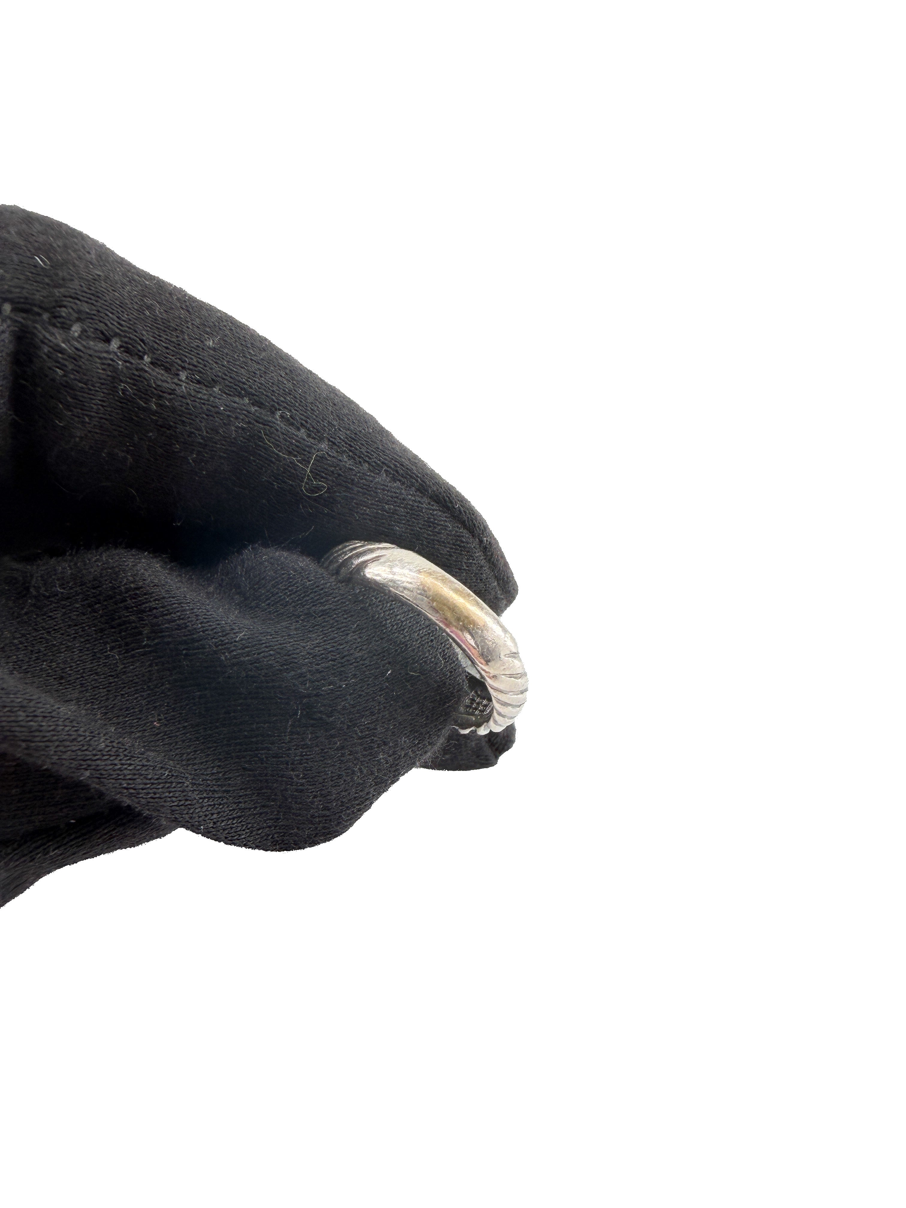 David Yurman sterling silver, yellow gold, emerald ring - My Girlfriend's Wardrobe LLC