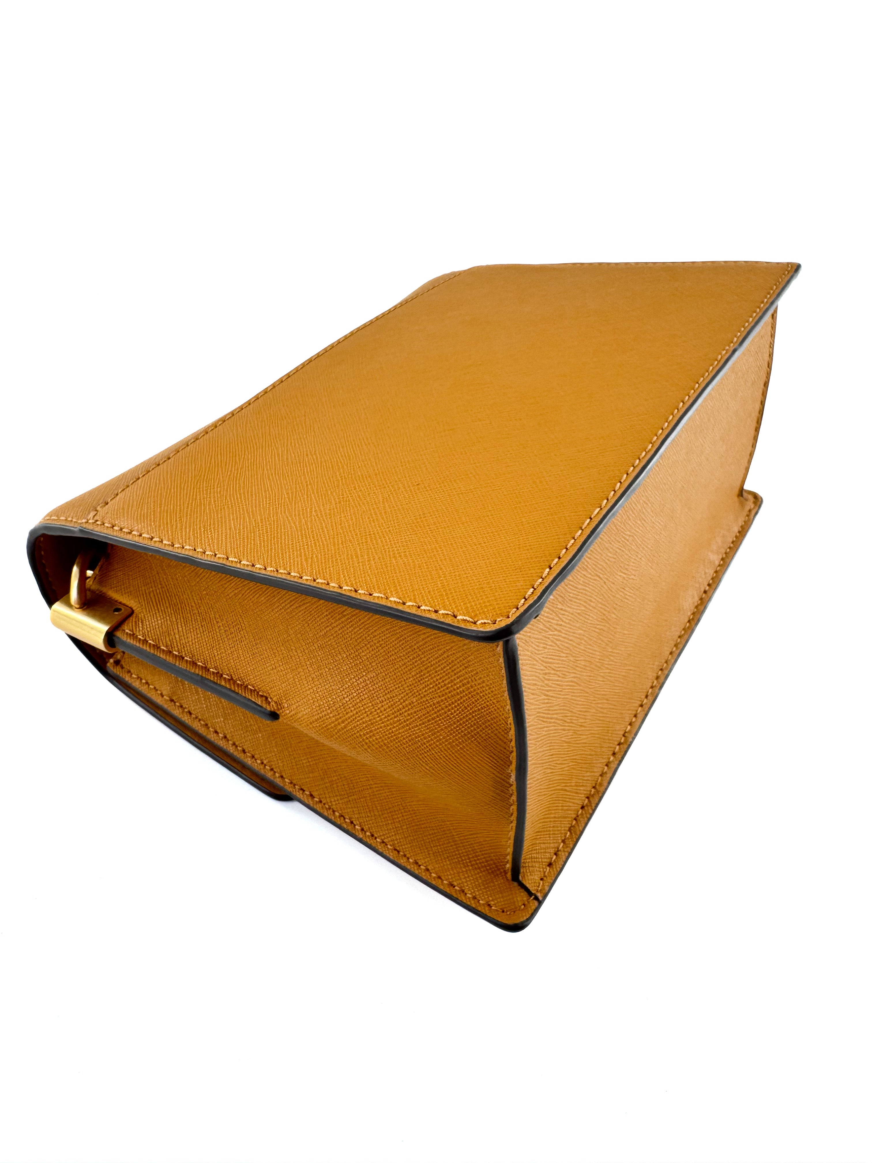 Tory Burch mustard yellow Robinson convertible shoulder bag