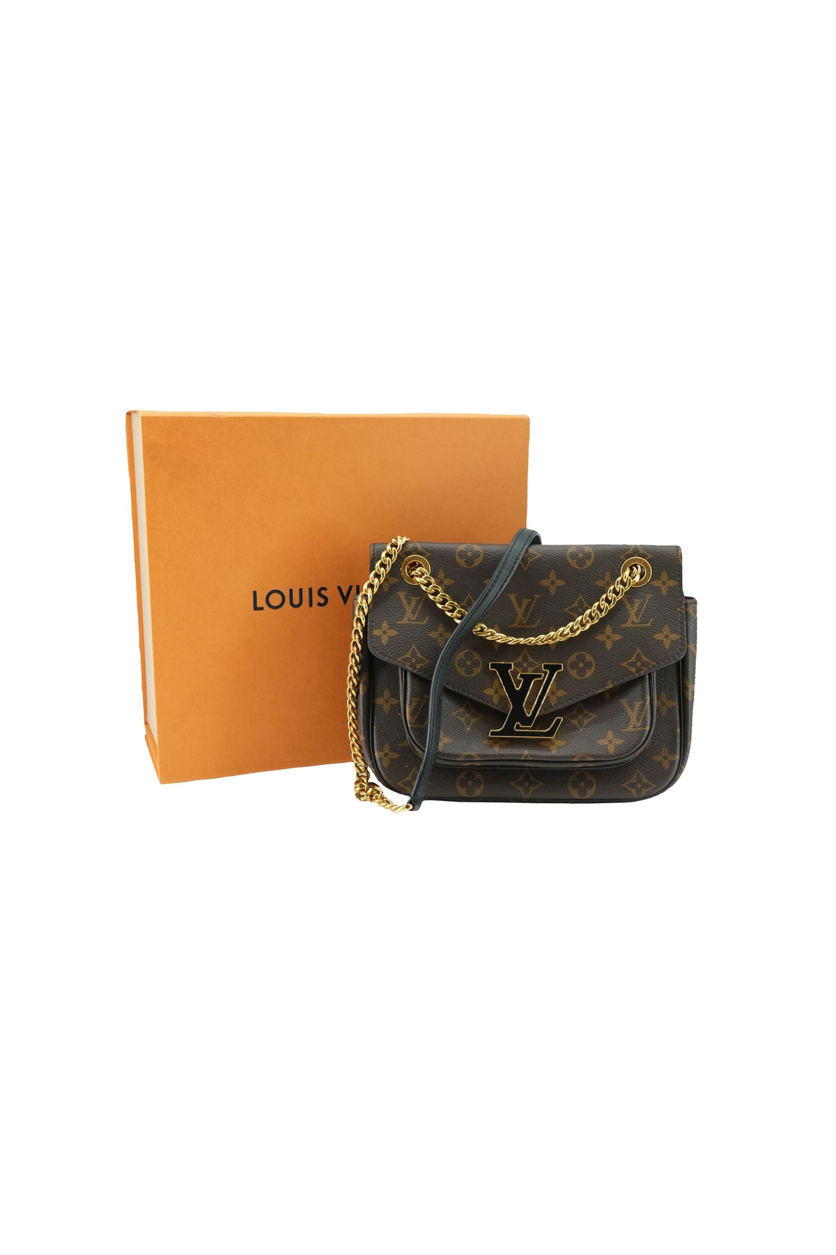 Louis Vuitton monogram Passy chain shoulder bag NFC