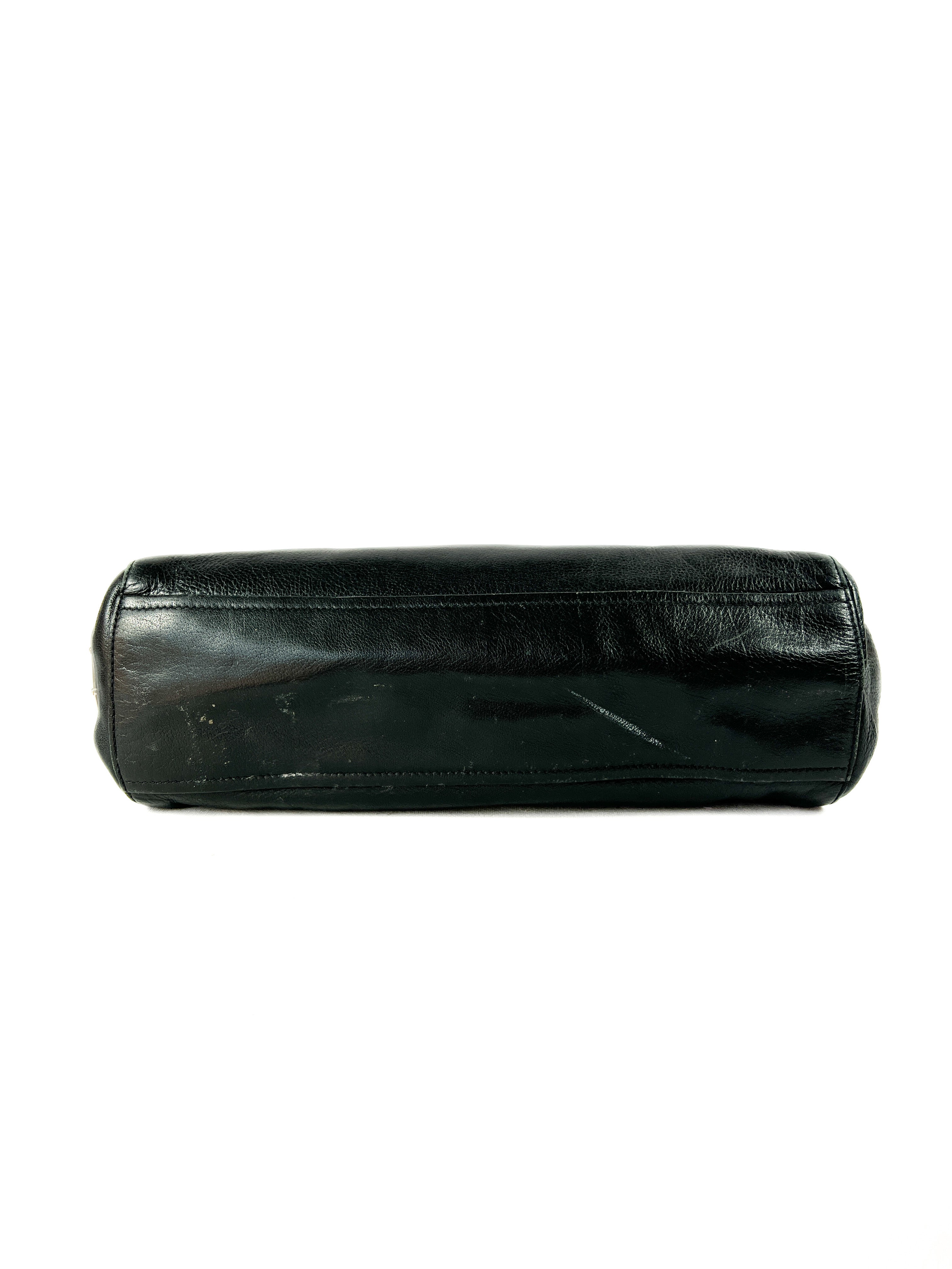 Prada black leather shoulder bag