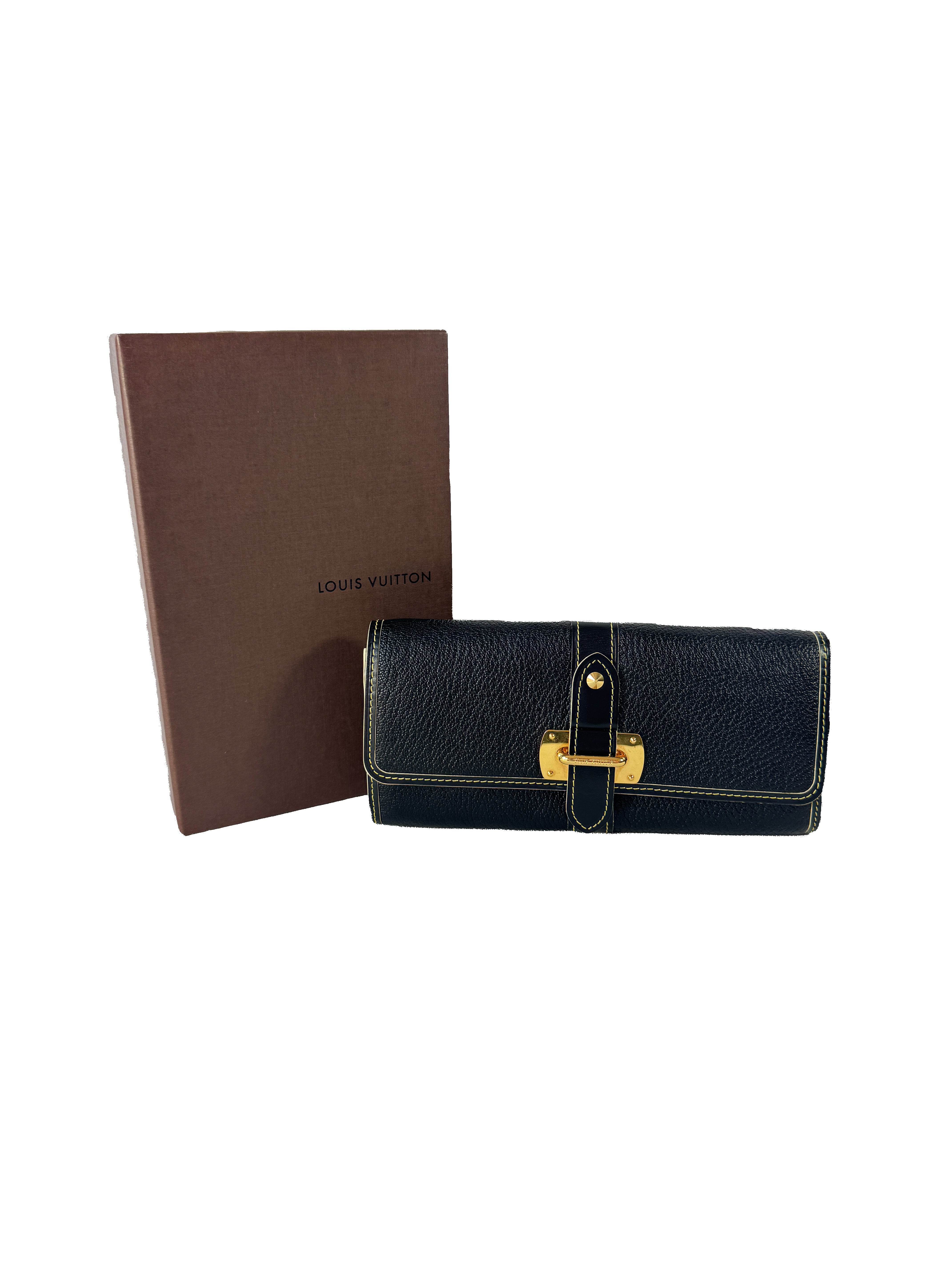 Louis Vuitton black Suhali leather wallet