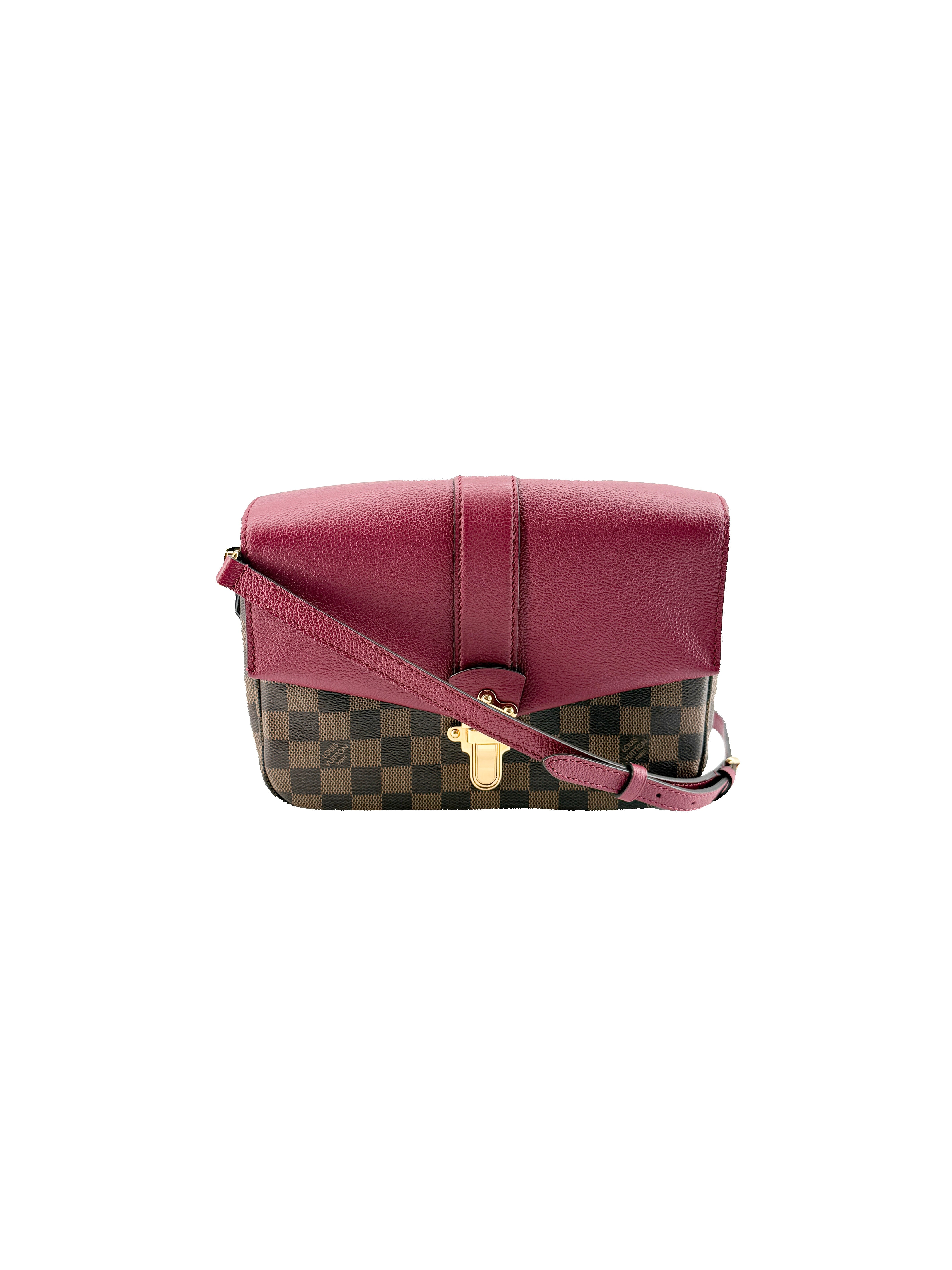 Louis Vuitton Clapton Handbag Damier and Leather PM SA1128