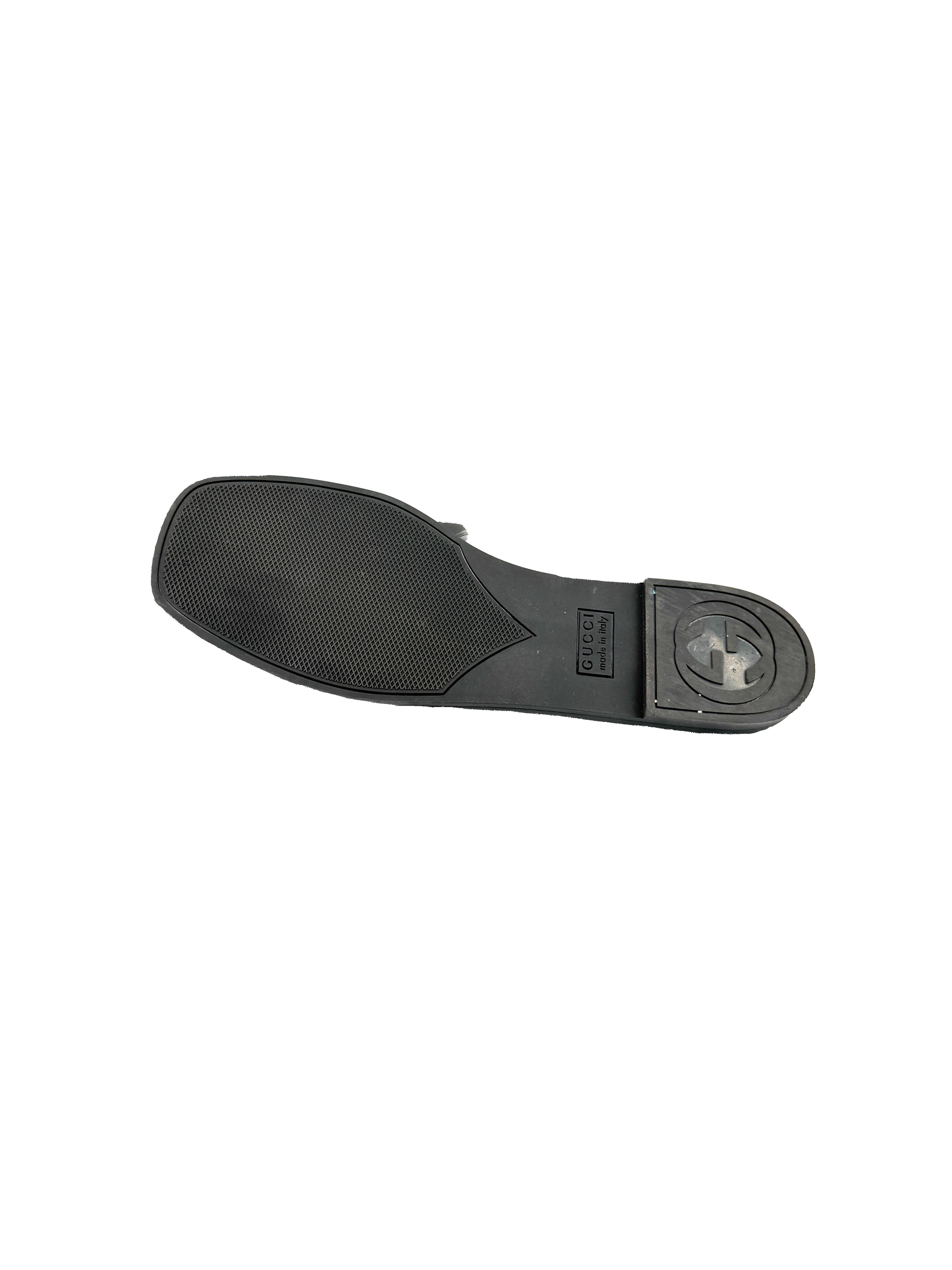 Gucci black rubber GG slides size 40 BOX
